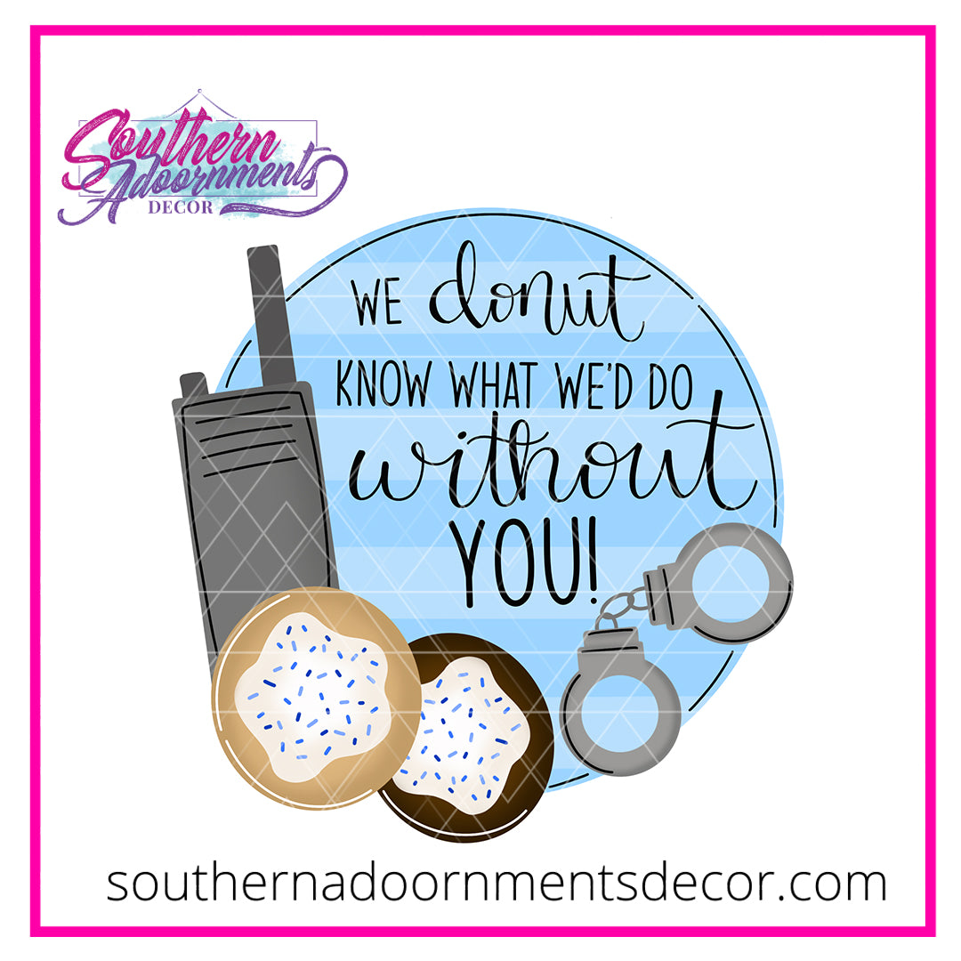 Donuts and Handcuffs Blank