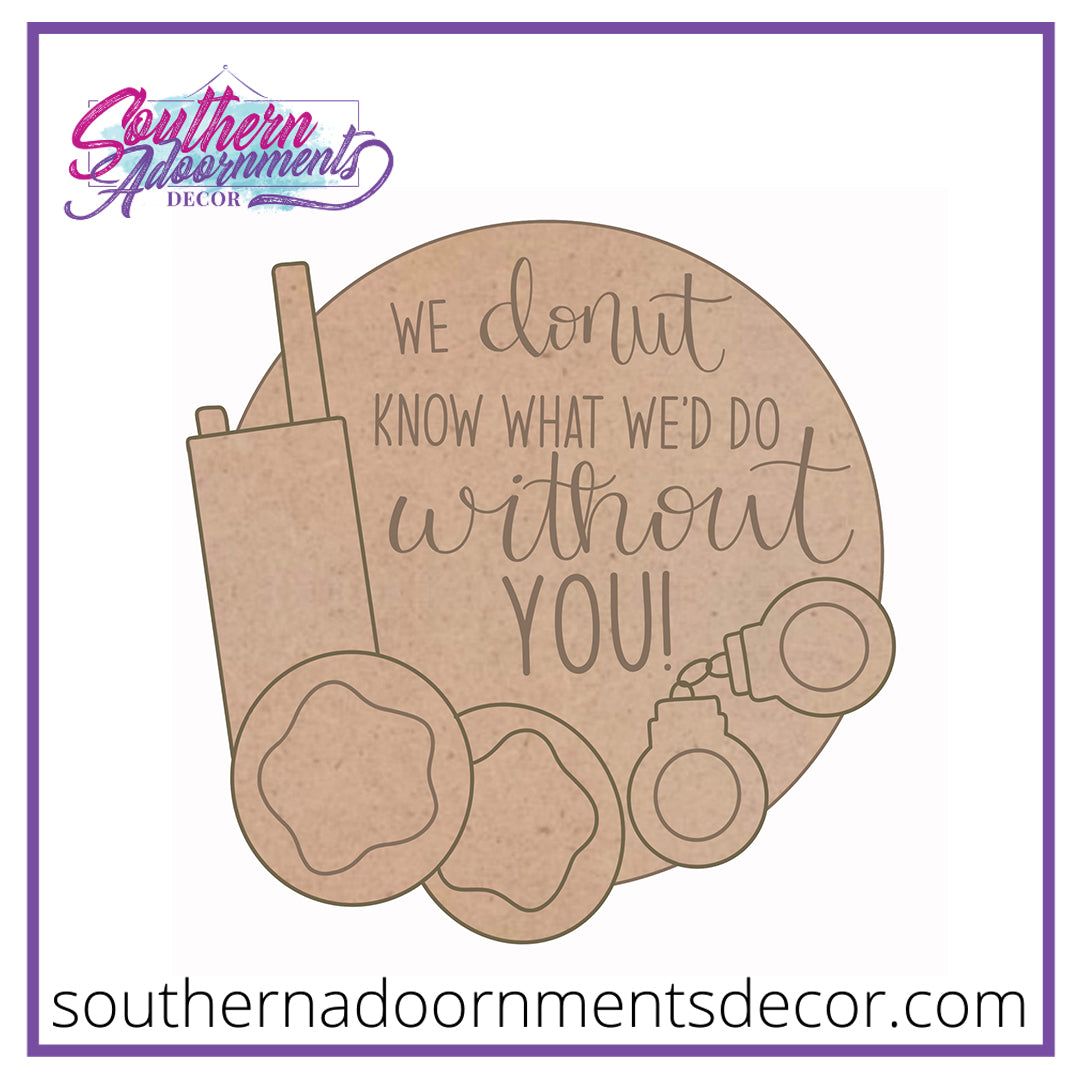 Donuts and Handcuffs Blank