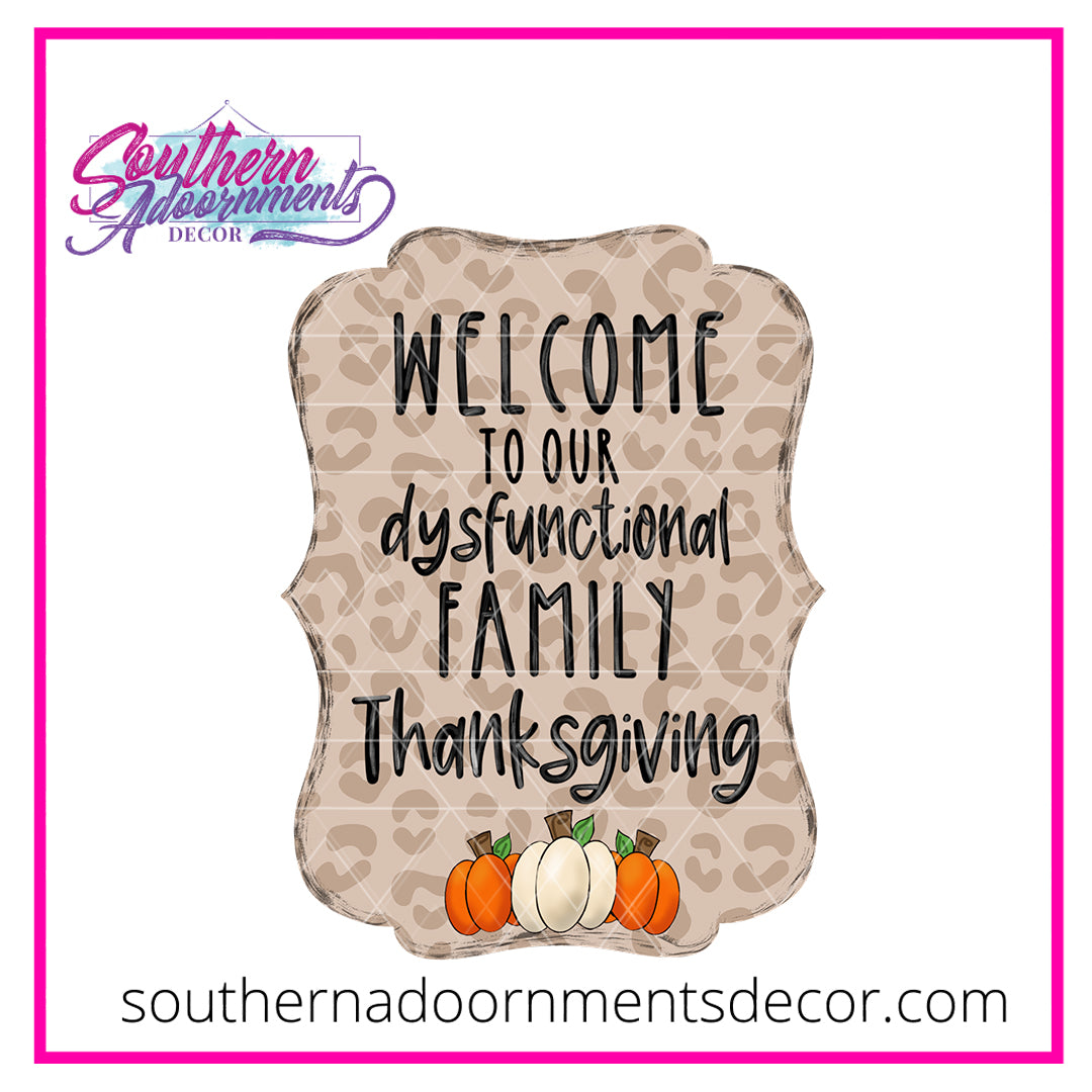 Dysfunctional Family Thanksgiving Blank