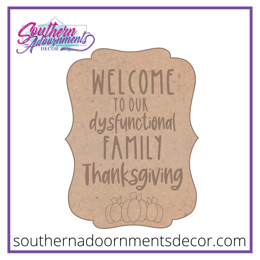 Dysfunctional Family Thanksgiving Blank