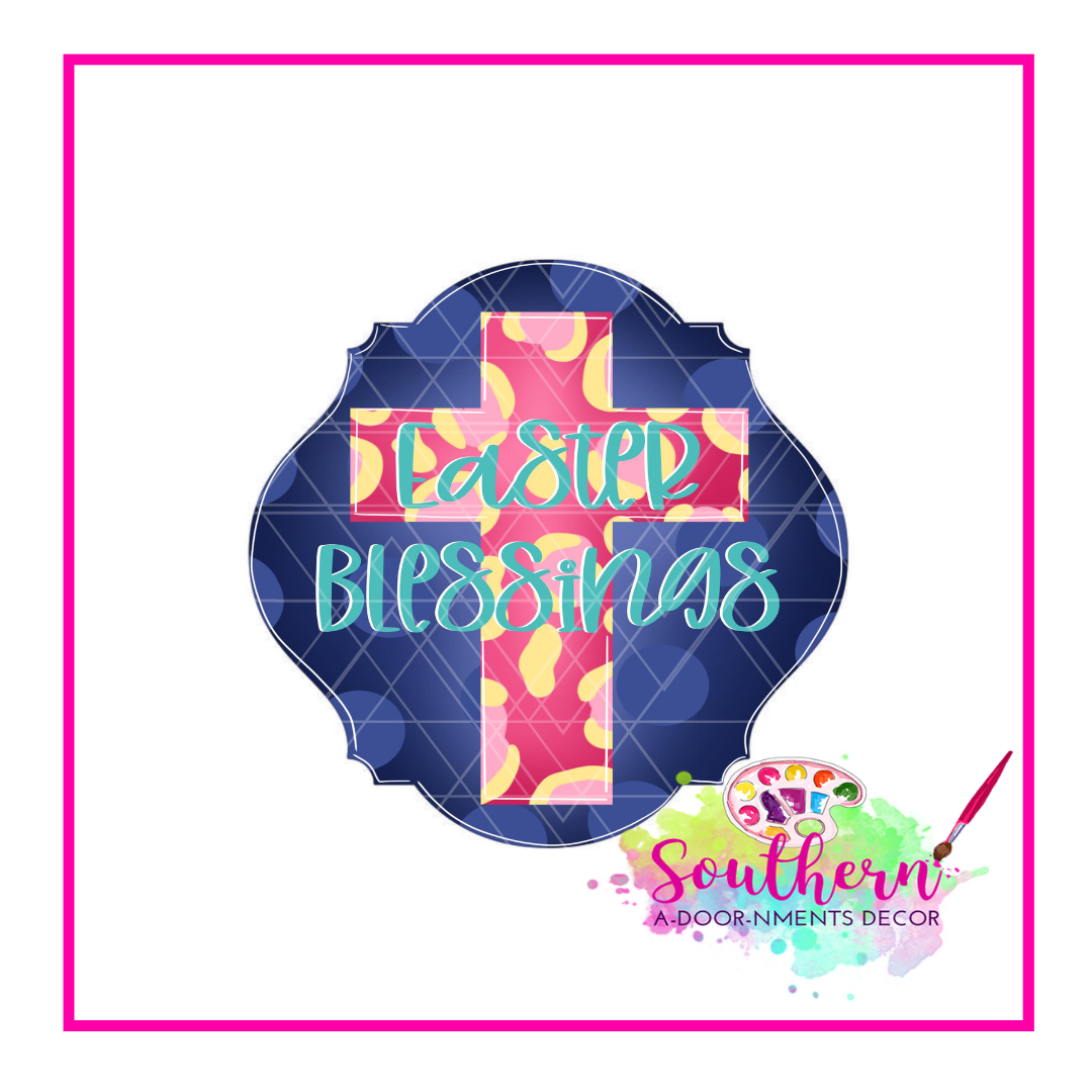 Easter Blessings Cross Template & Digital Cut File