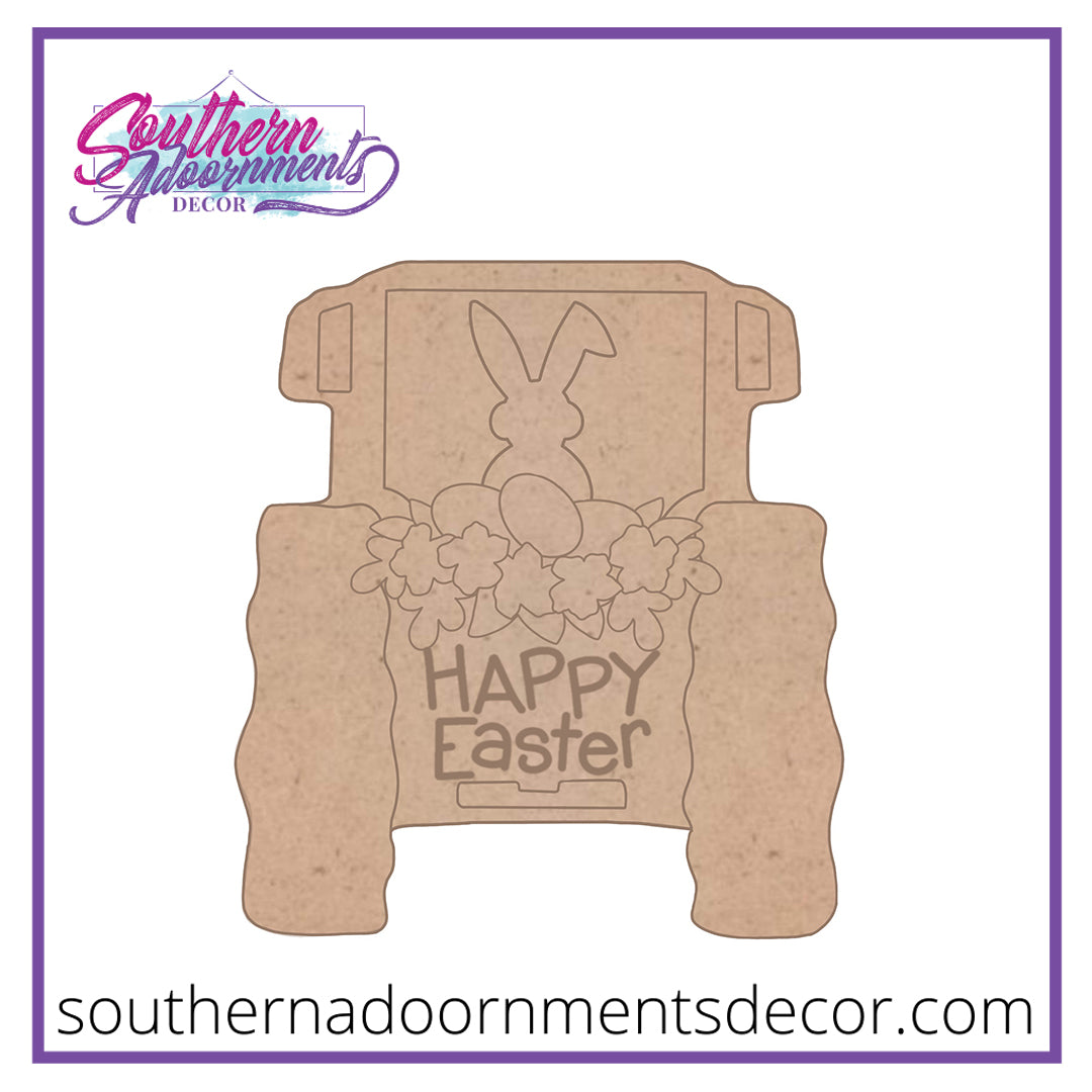 Easter Tractor Blank