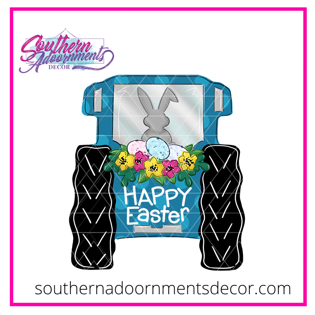 Easter Tractor Blank