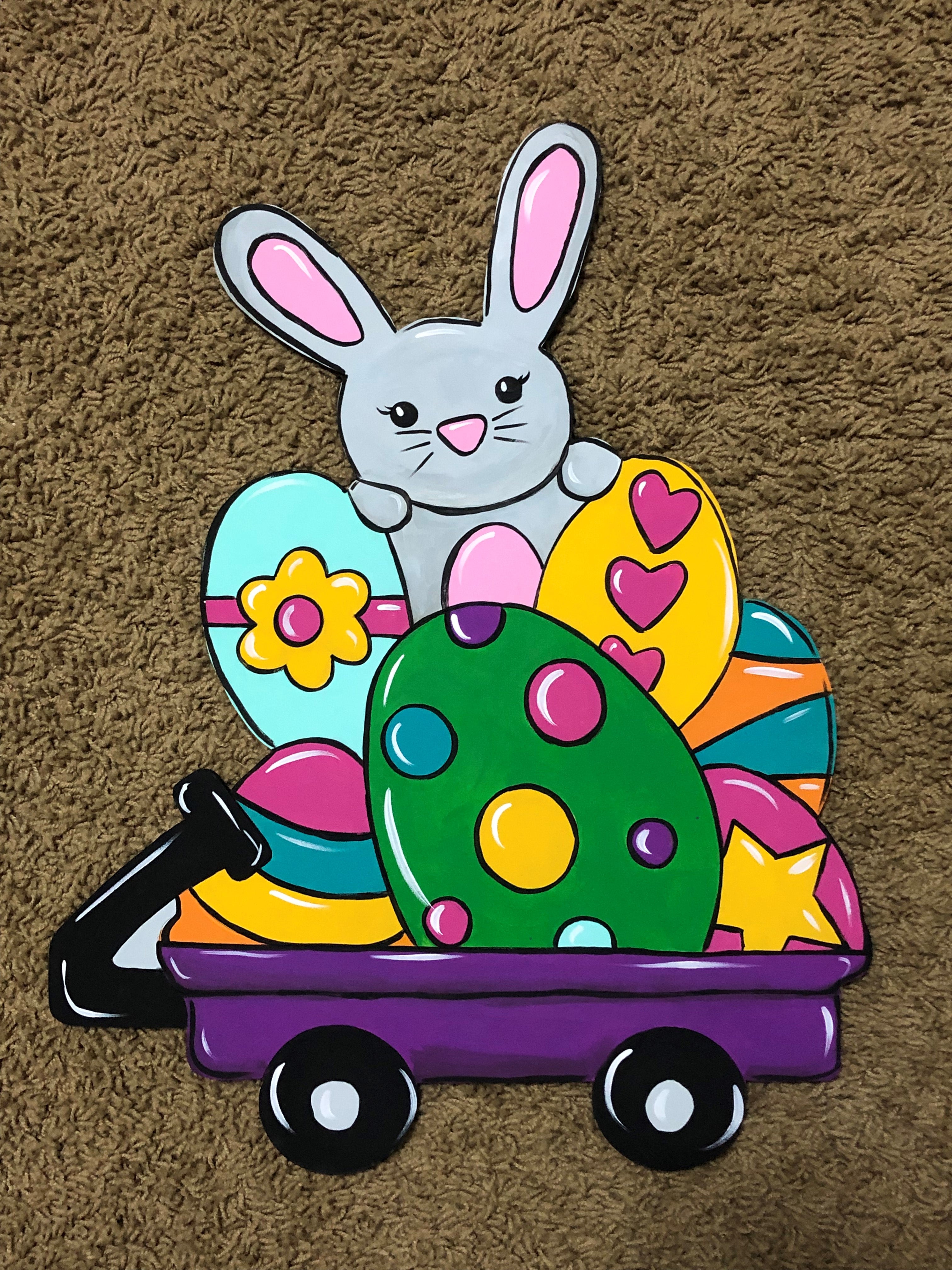 Easter Wagon Wooden Blank