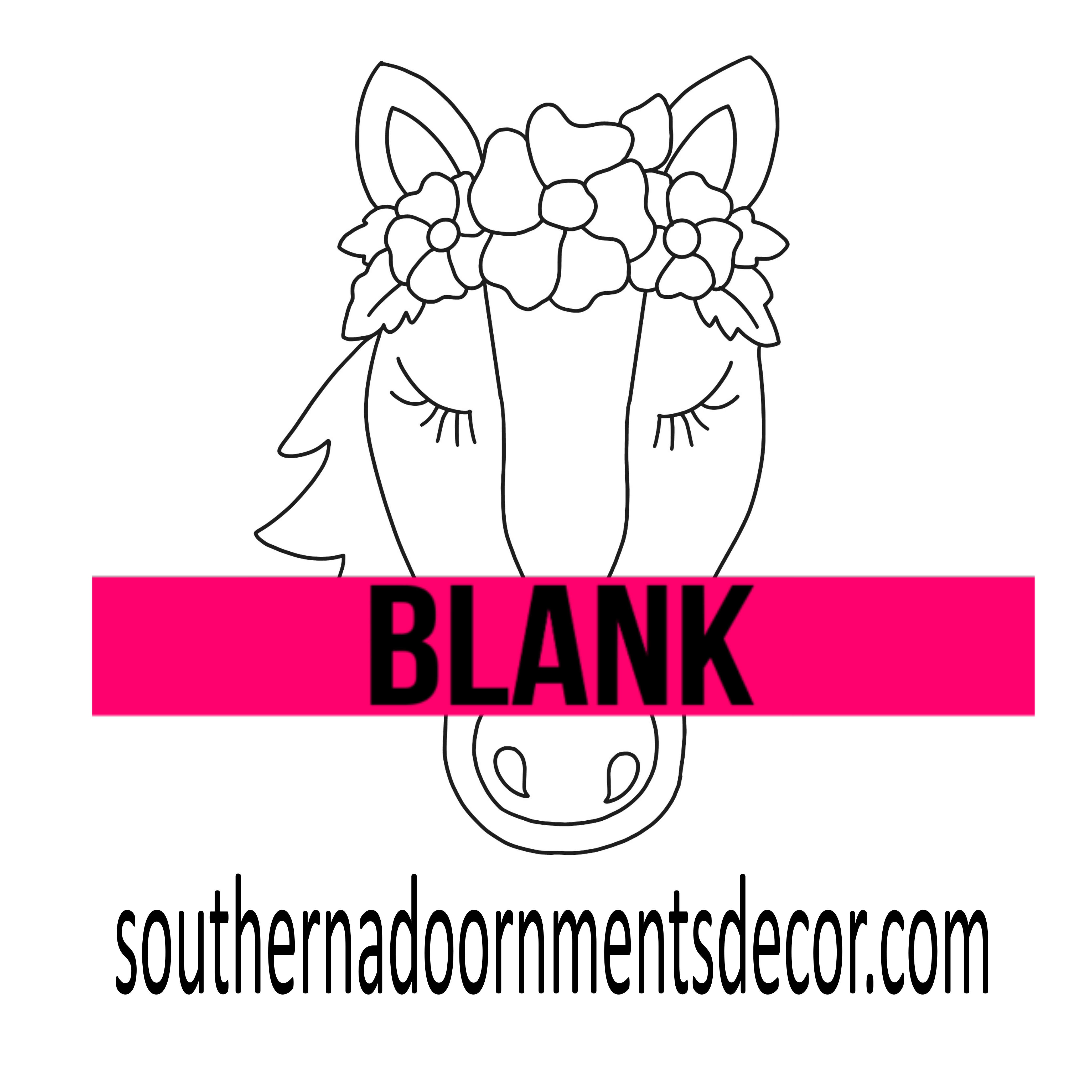 Floral Horse Wooden Blank