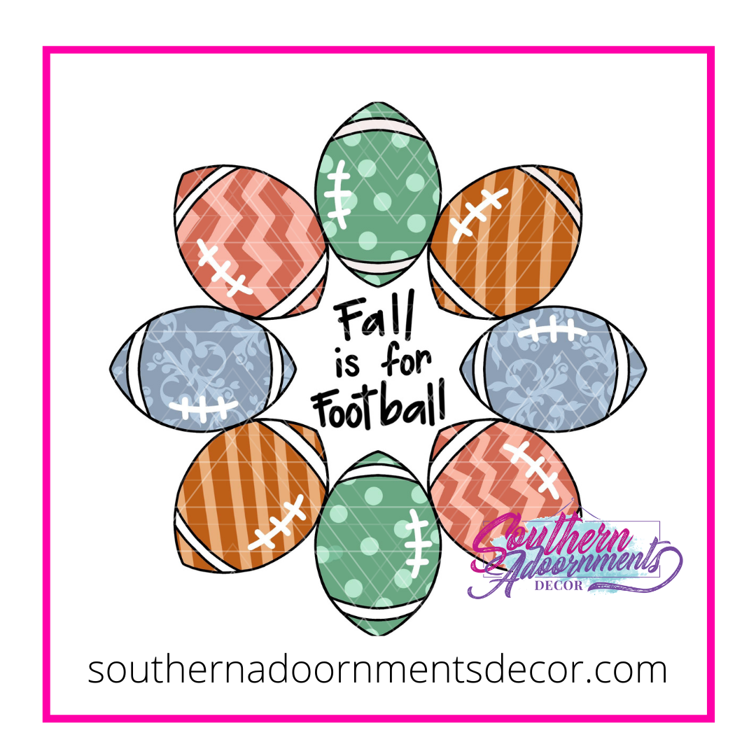 Football Wreath Wood Cut Out Blank