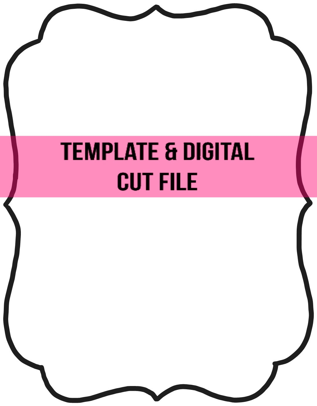 pink label frame clip art