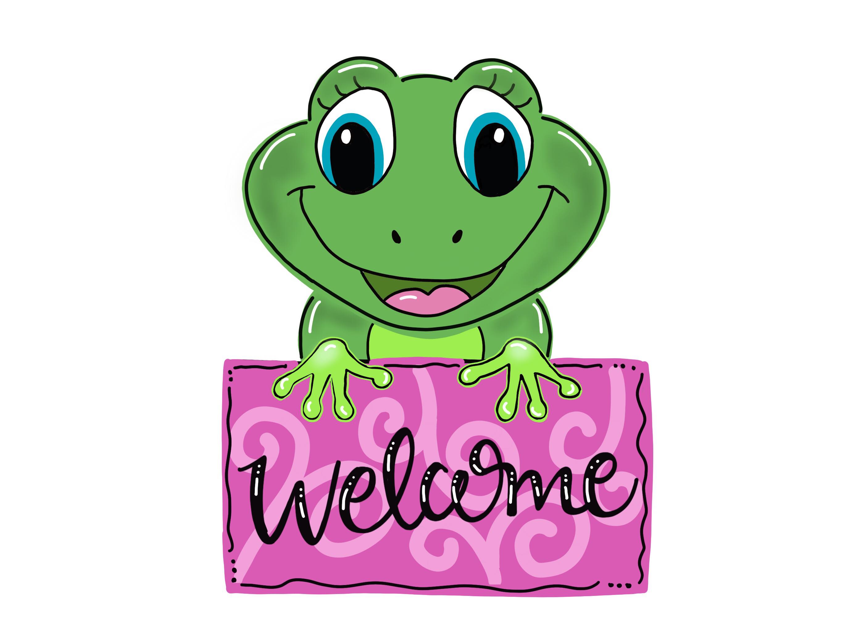 Frog Sign Template & Digital Cut File