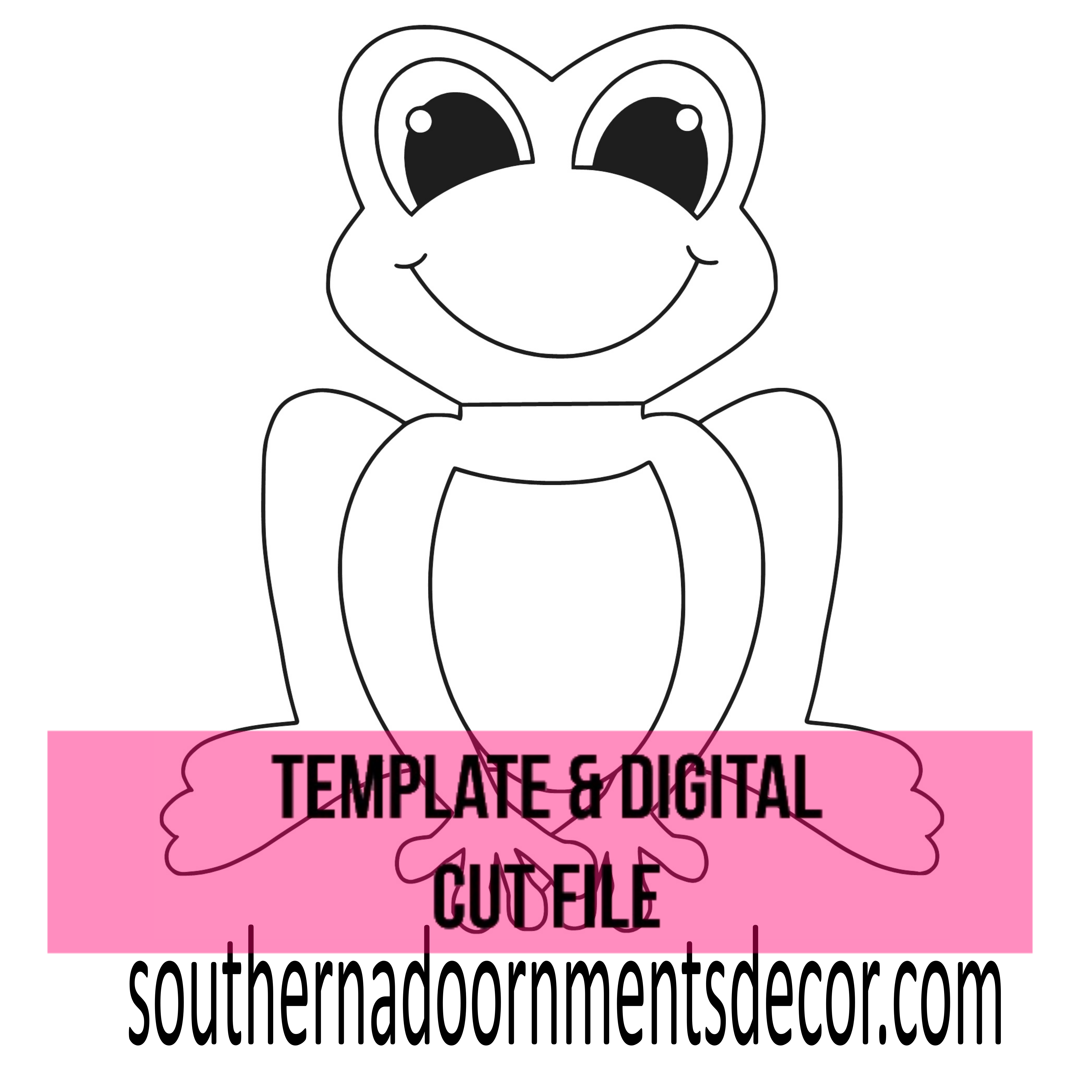 Frog Template & Digital Cut File