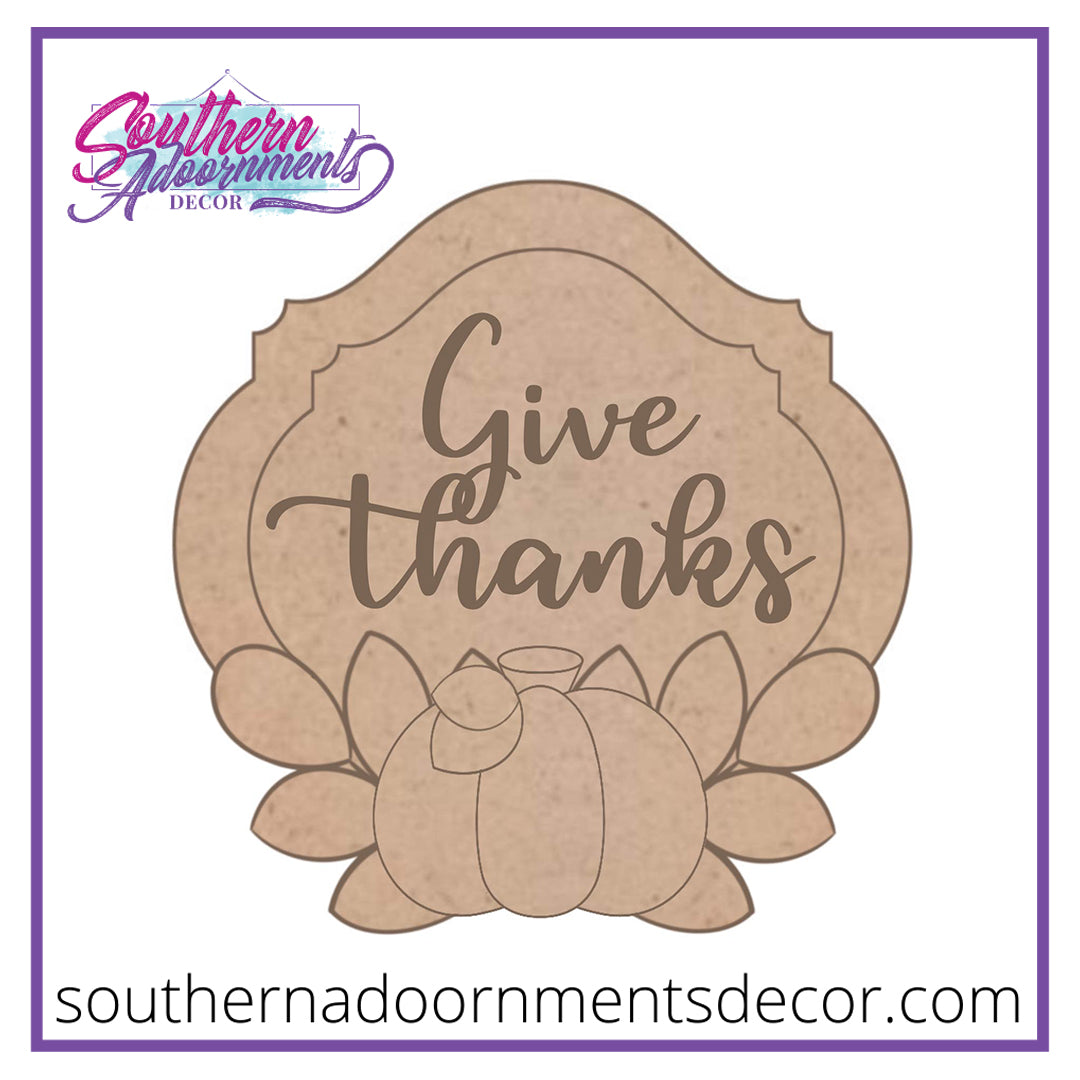 Give Thanks Frame Blank