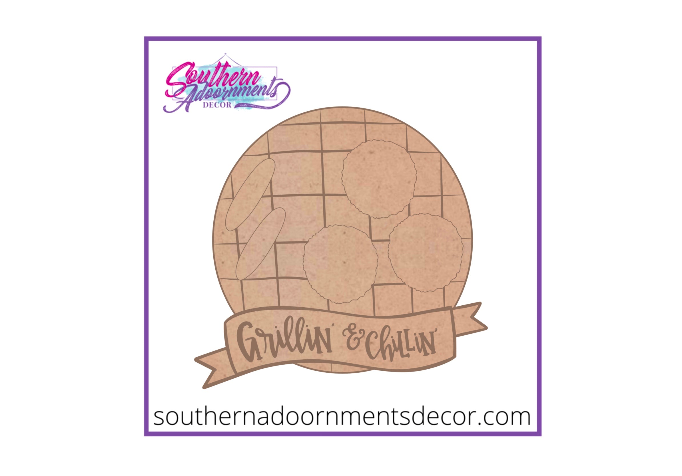 Grillin & Chillin Wood Cut Out Blank