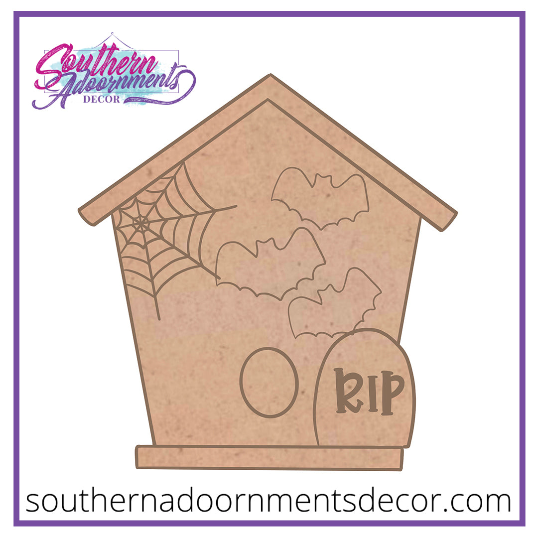 Halloween Birdhouse Blank