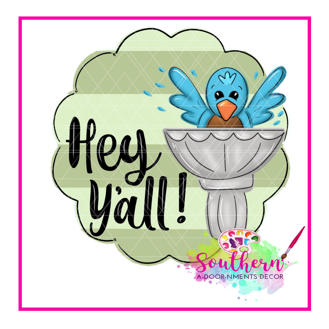 Happy Bird Hey Yall Template & Digital Cut File