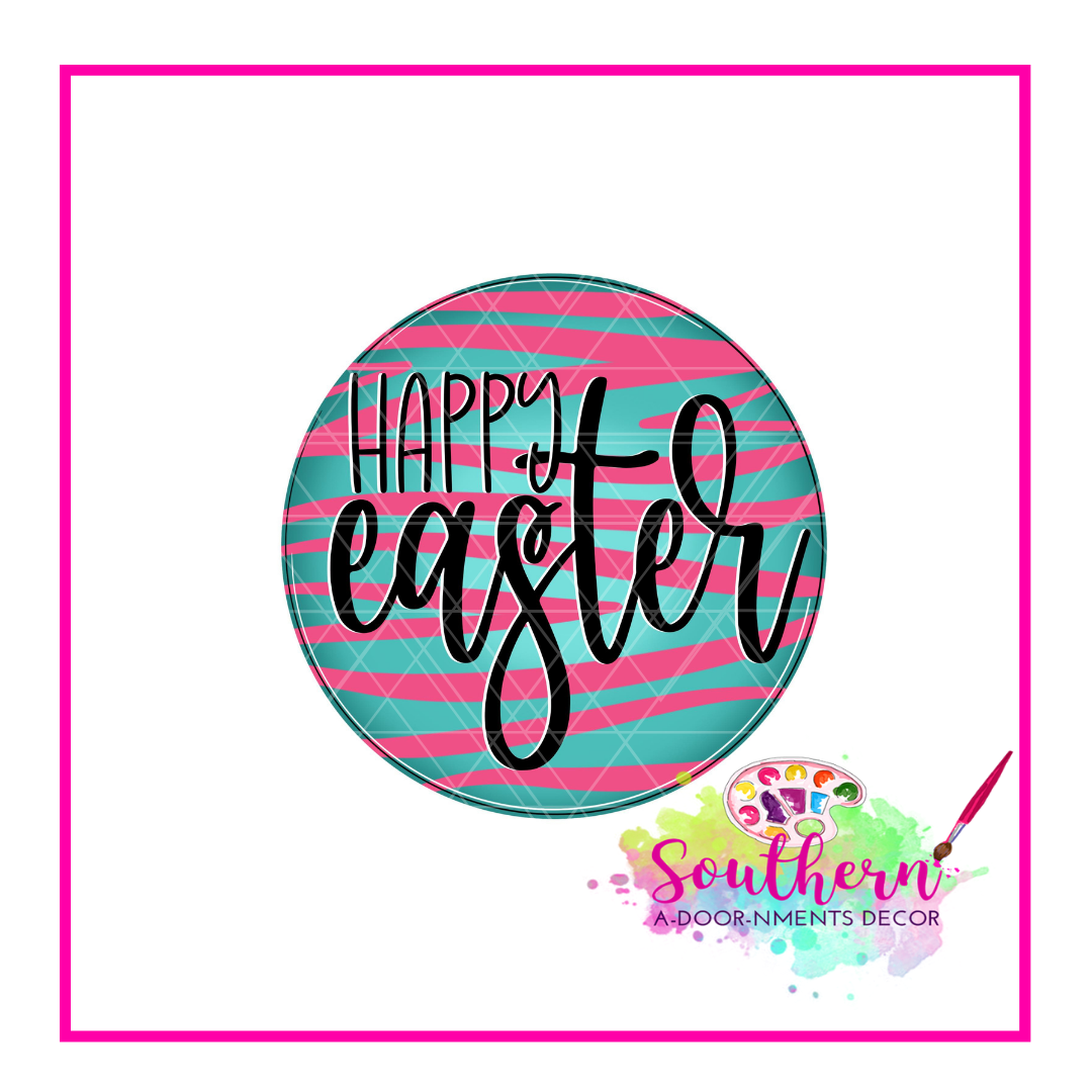 Happy Easter Circle Template & Digital Cut File