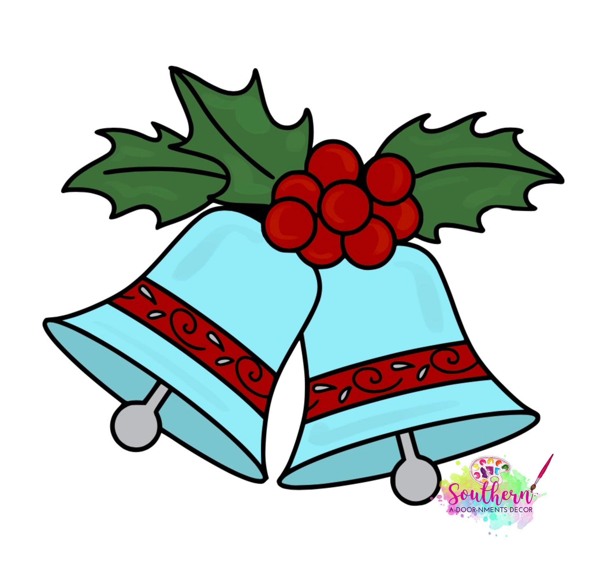 Holly Bells Template & Digital Cut File