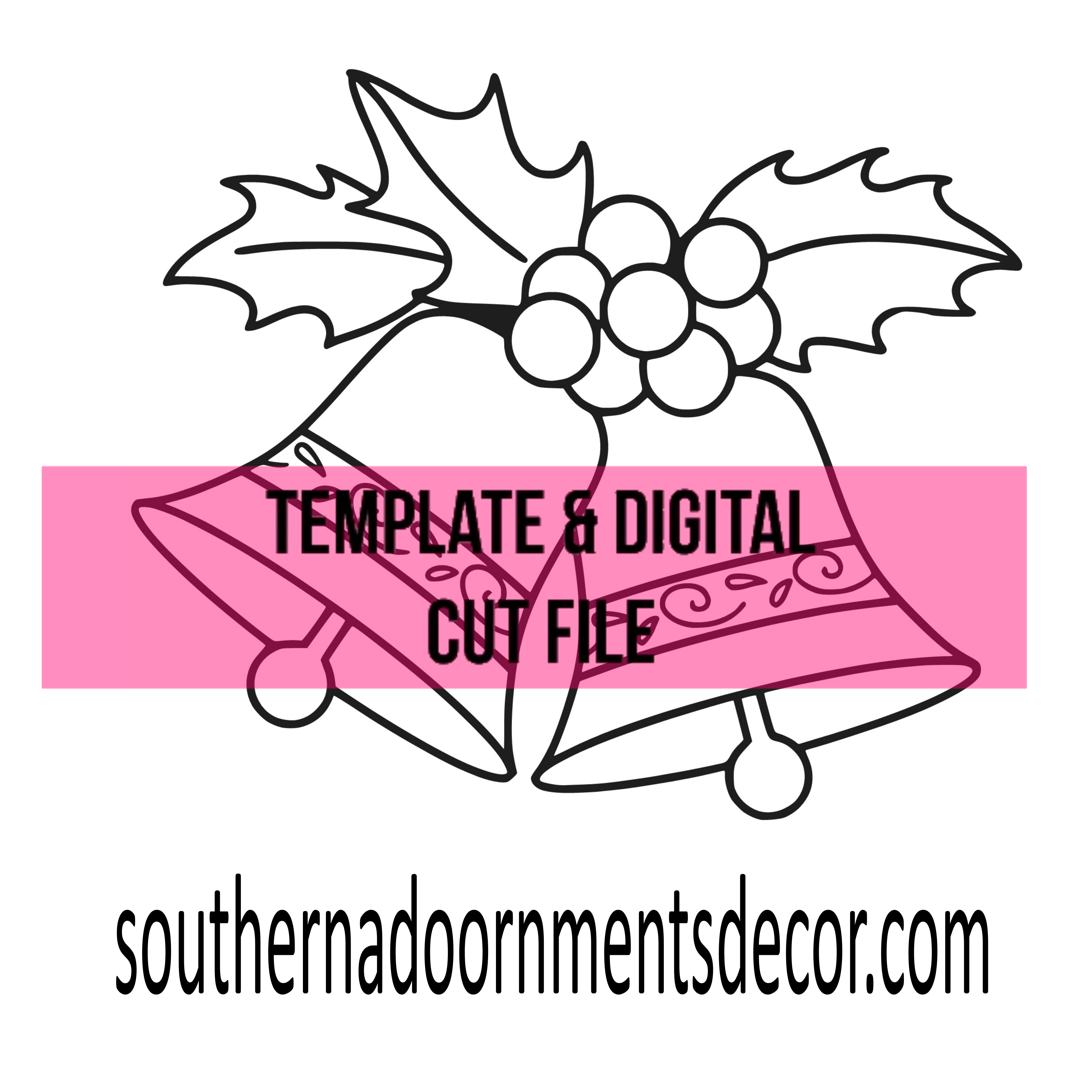 Holly Bells Template & Digital Cut File