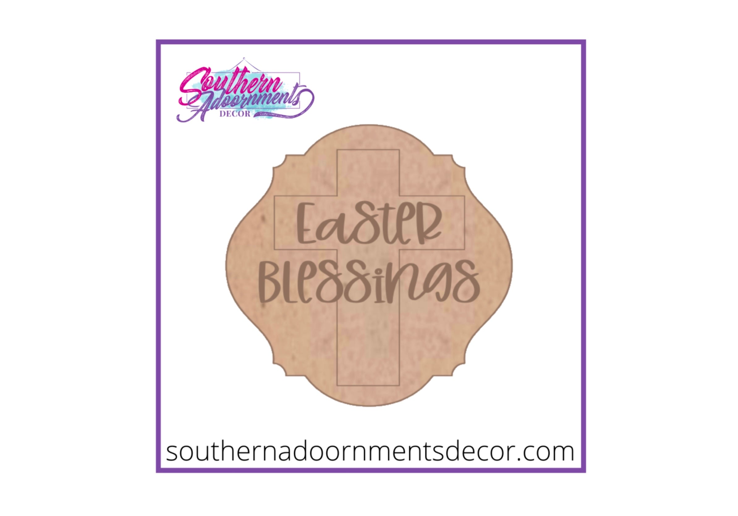 Easter Blessings Cross Blank