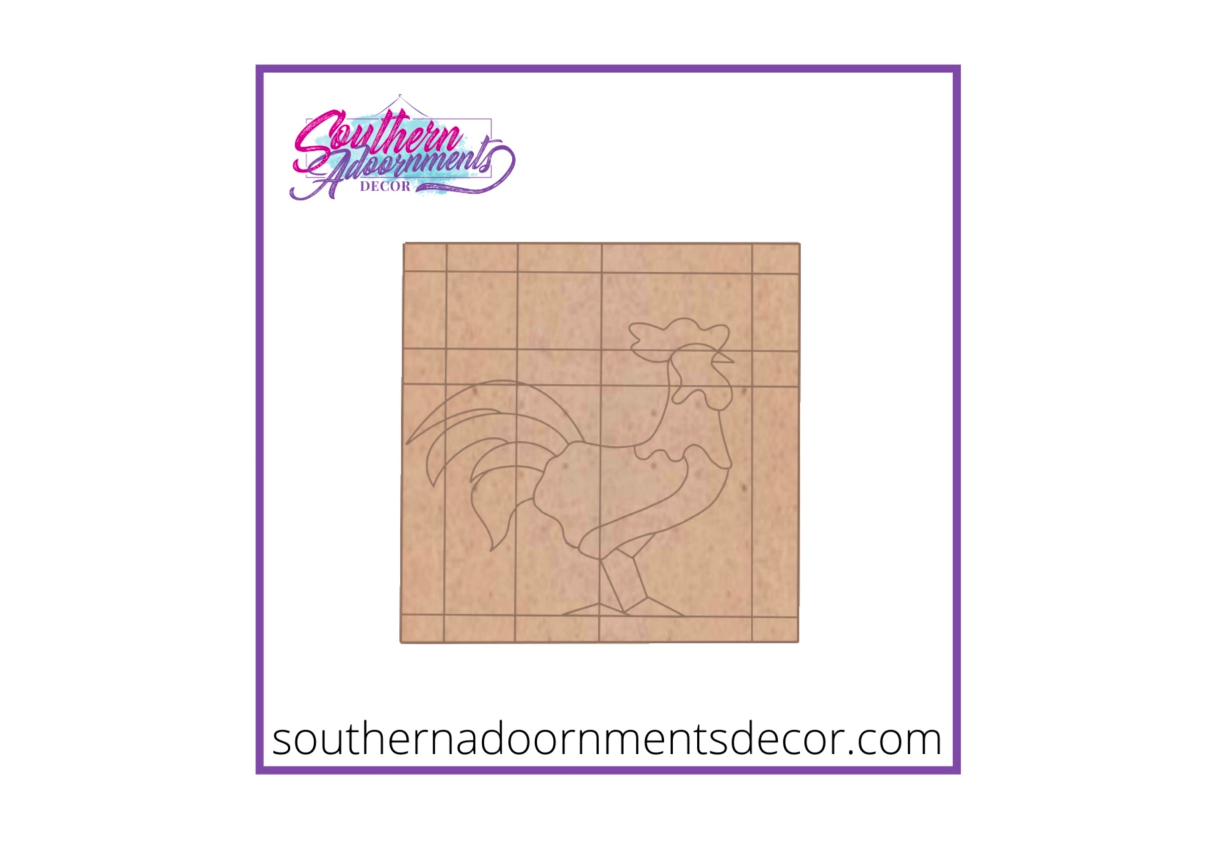 Rooster Quilt Blank