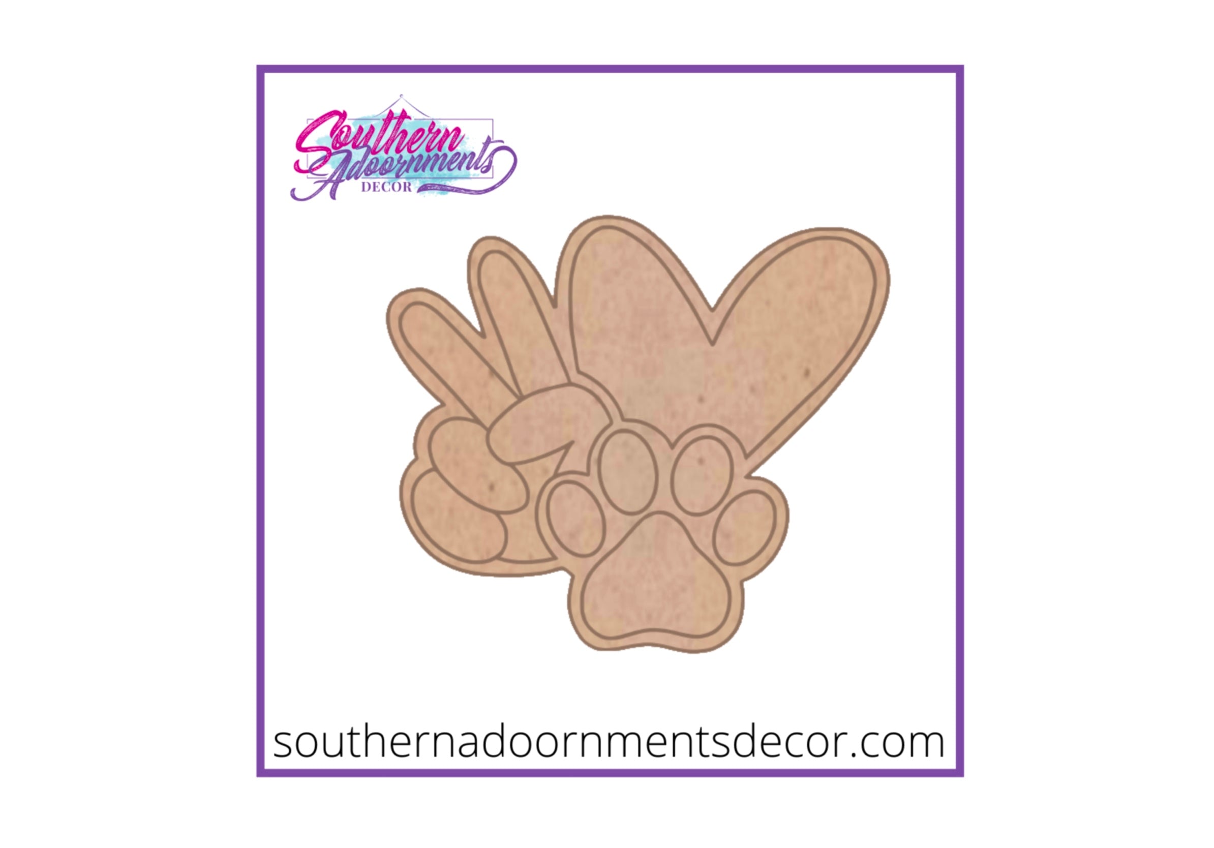 Peace Love Paw Print Blank