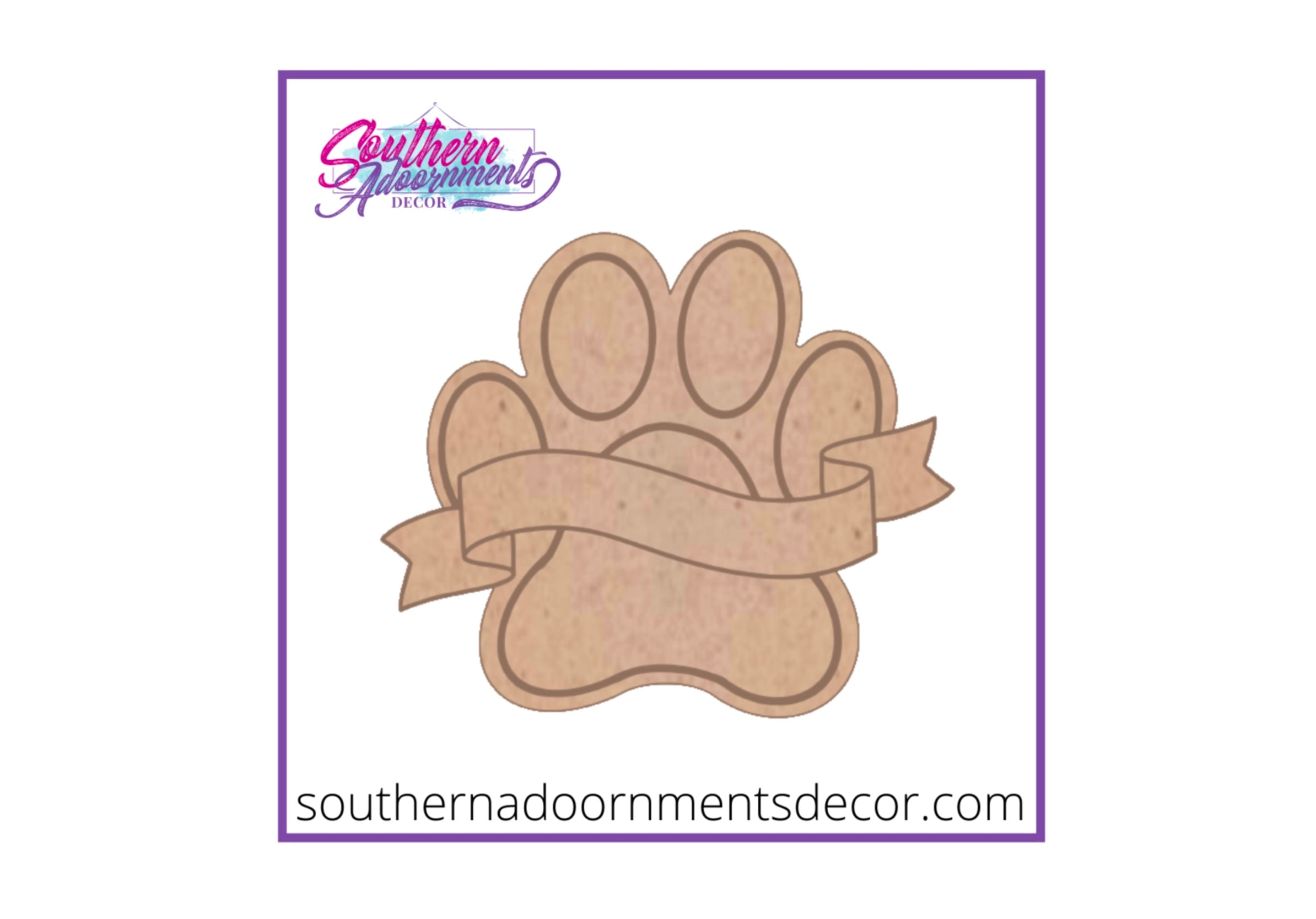 Paw Print Banner Blank