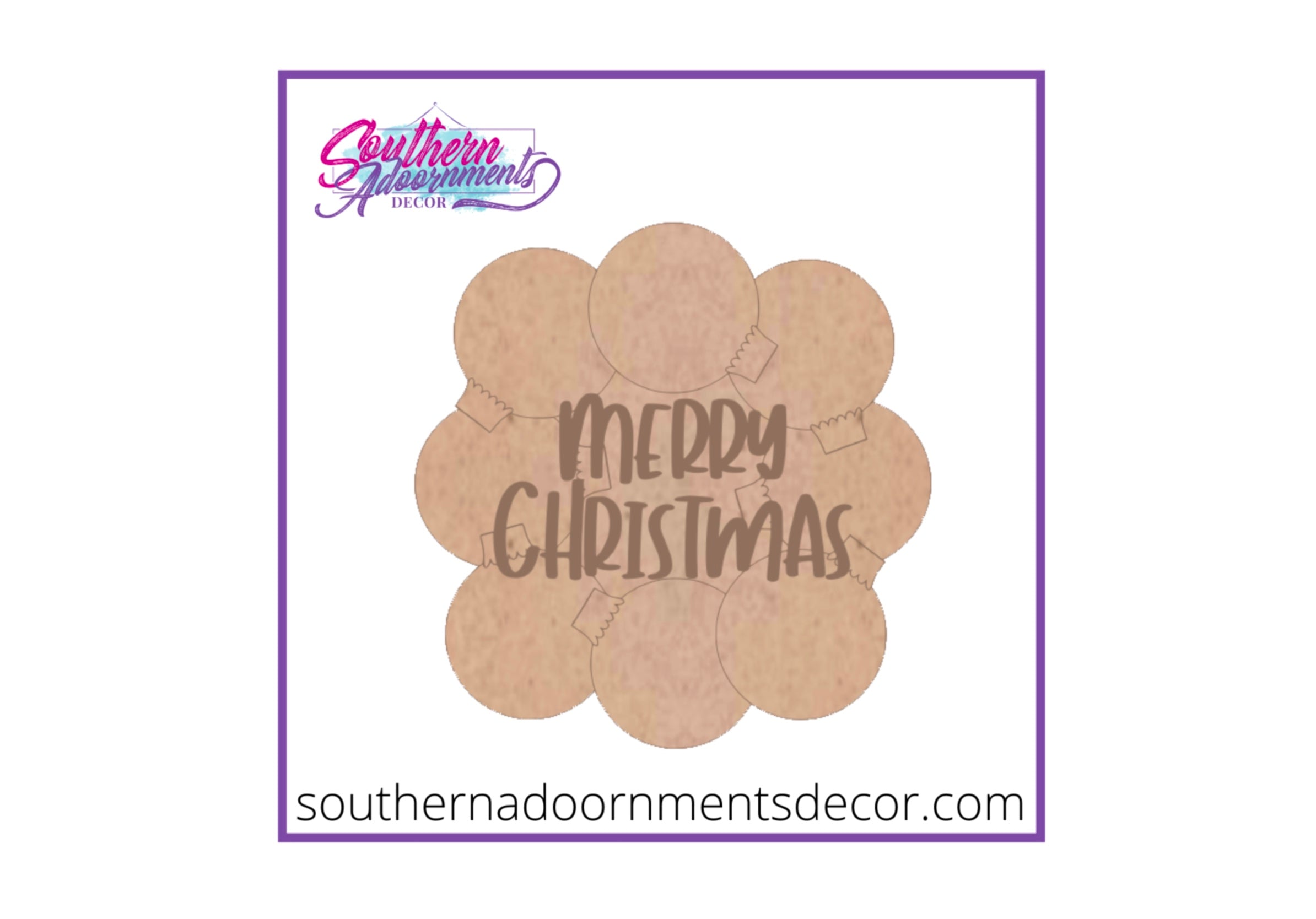 Merry Christmas Ornaments Blank