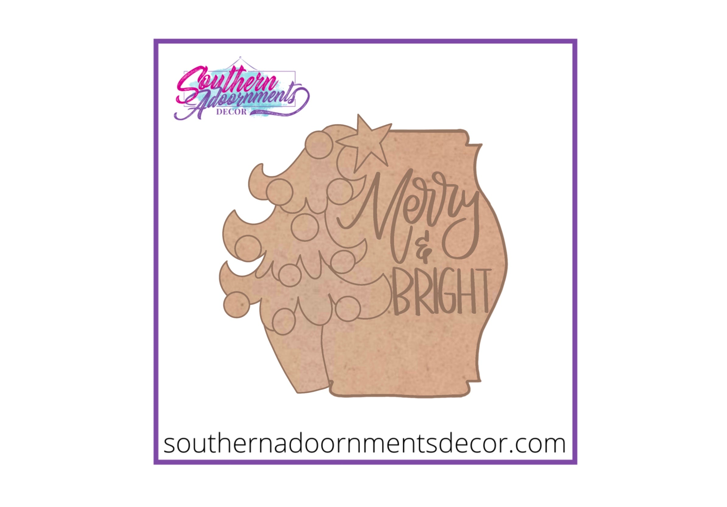 Merry and Bright Tree Blank