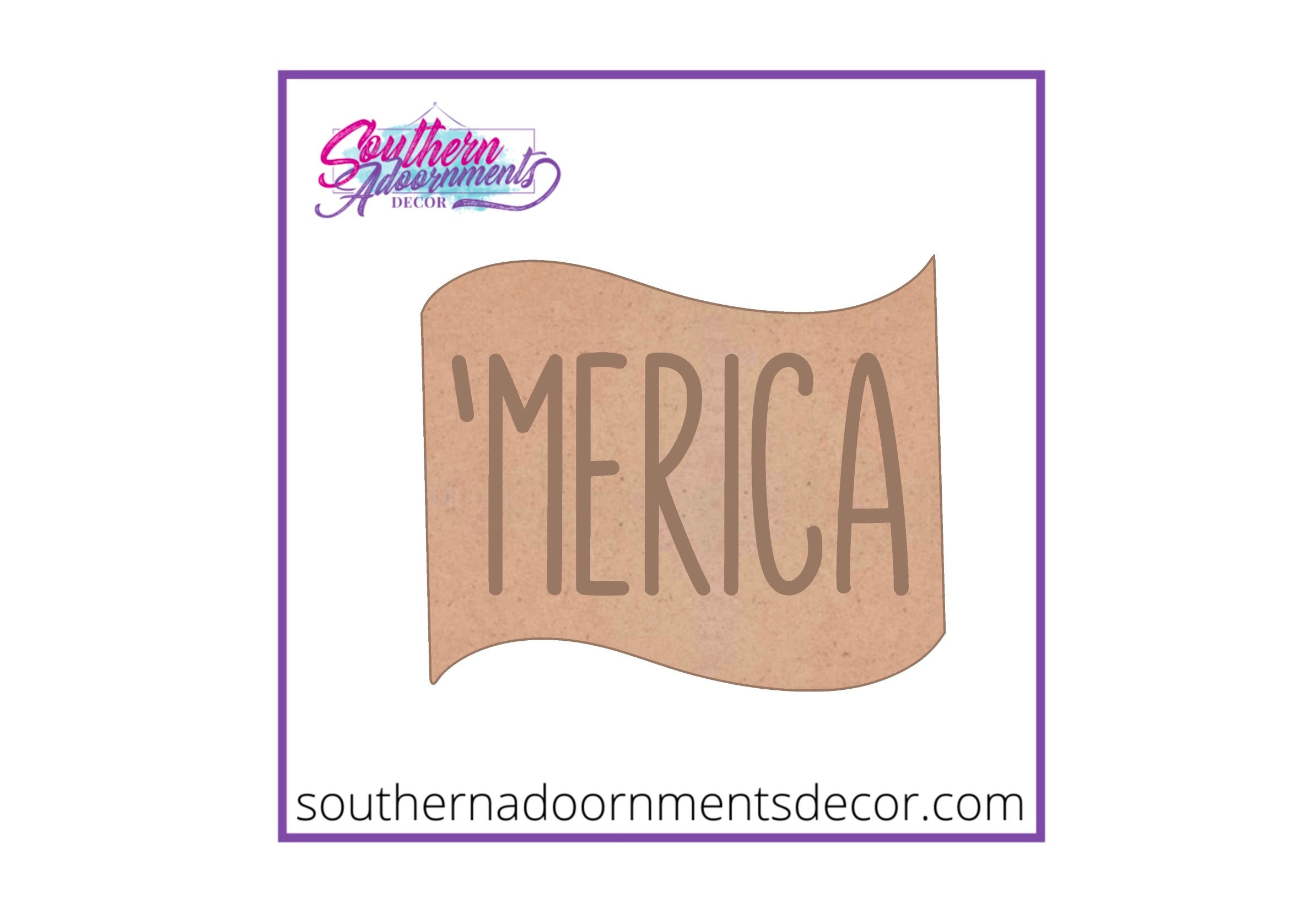 Merica Flag Wooden BLANK