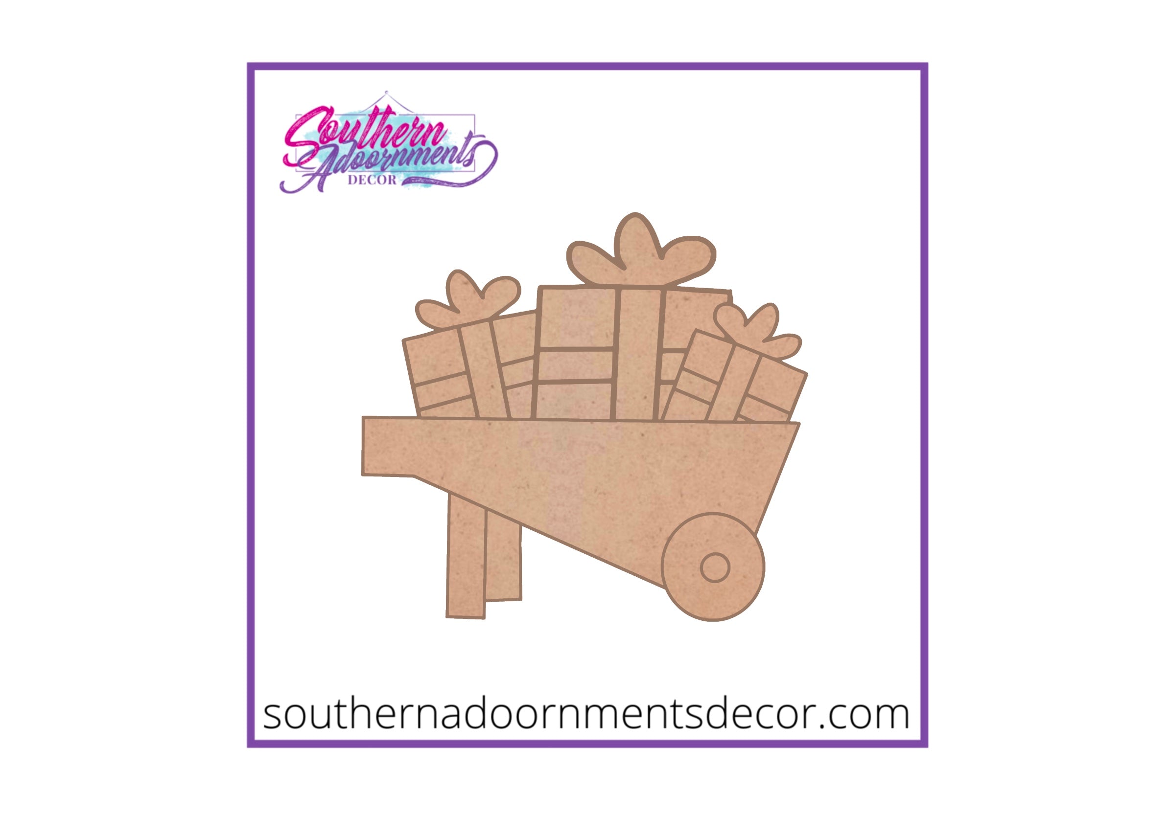 Christmas Wheelbarrow Wooden BLANK