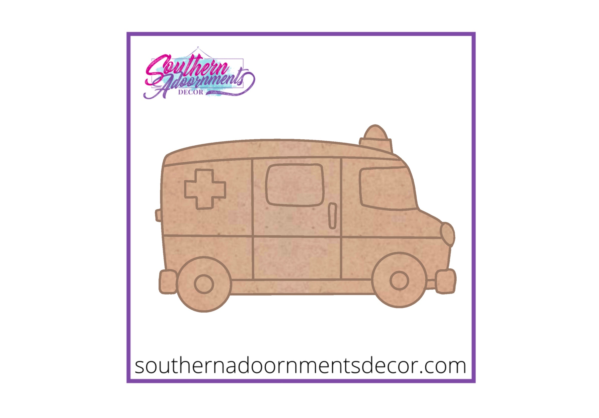 Ambulance Wooden BLANK