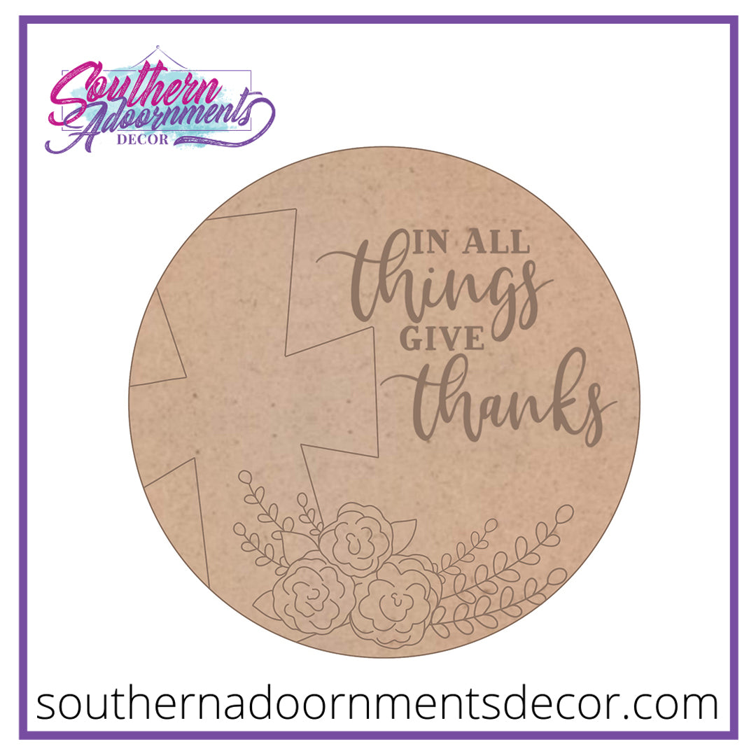 In All Things Give Thanks BLANK