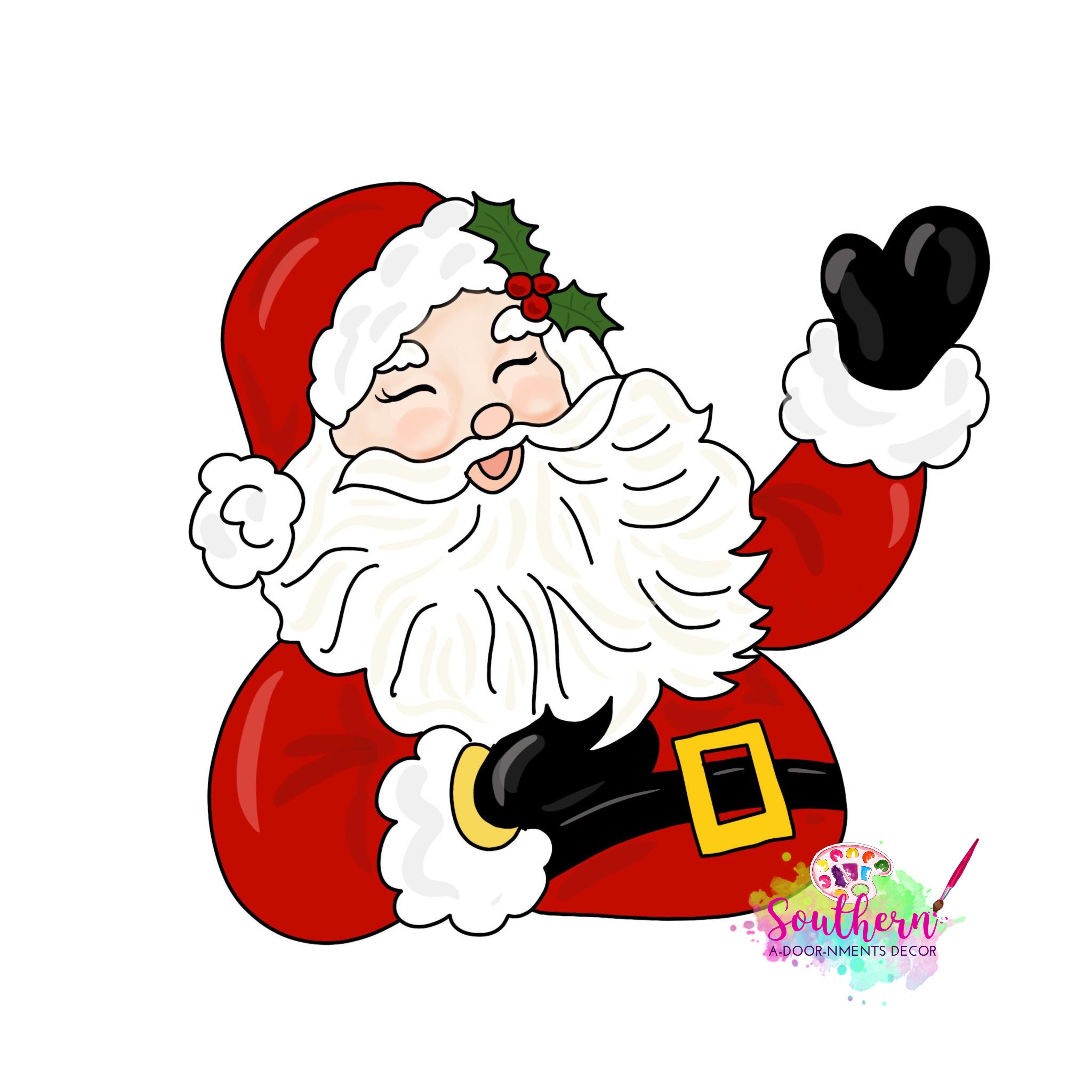 Jolly Santa Template & Digital Cut File