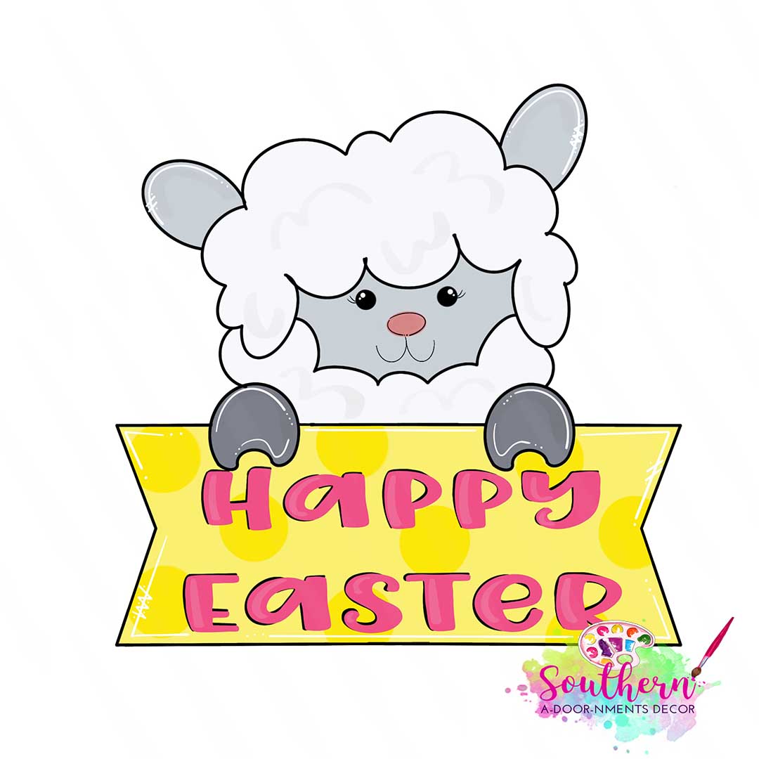 Lamb Sign Template & Digital Cut File