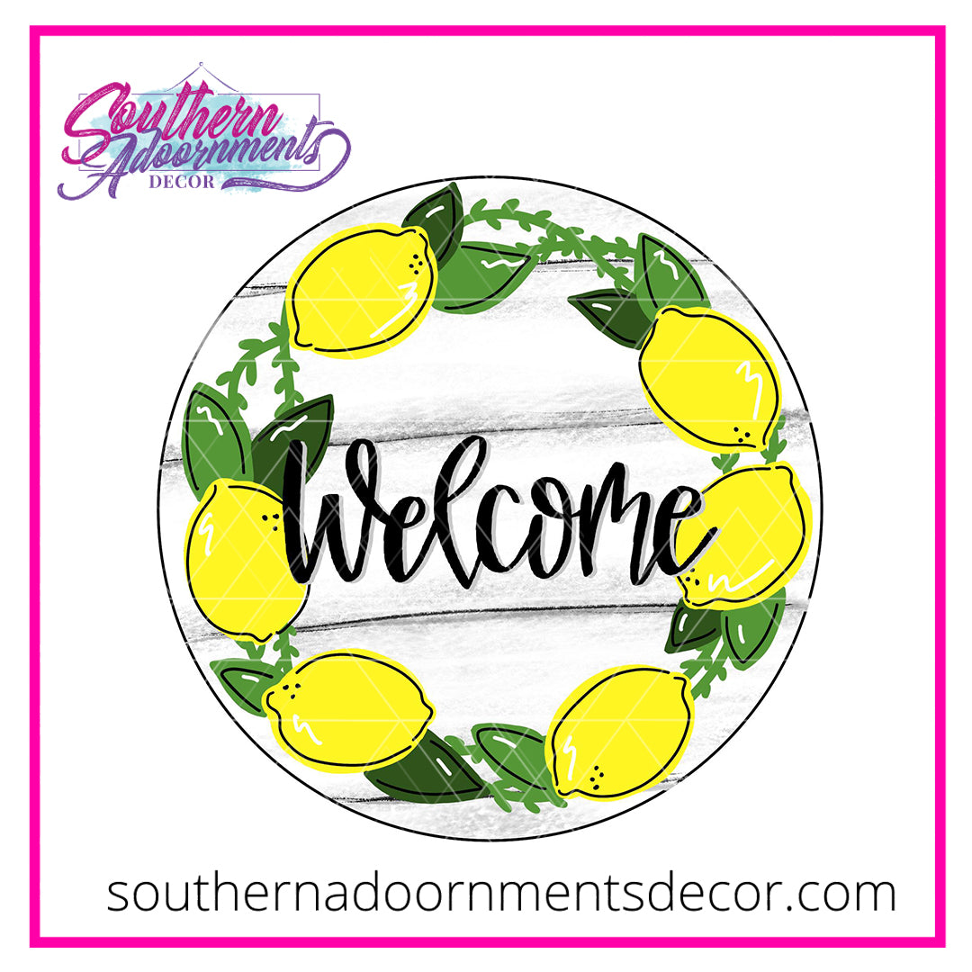 Lemon Welcome Wooden Blank