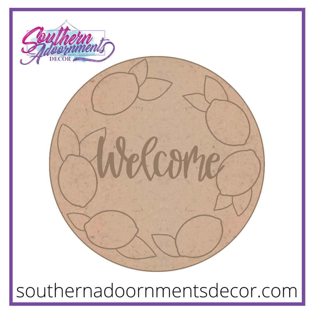 Lemon Welcome Wooden Blank