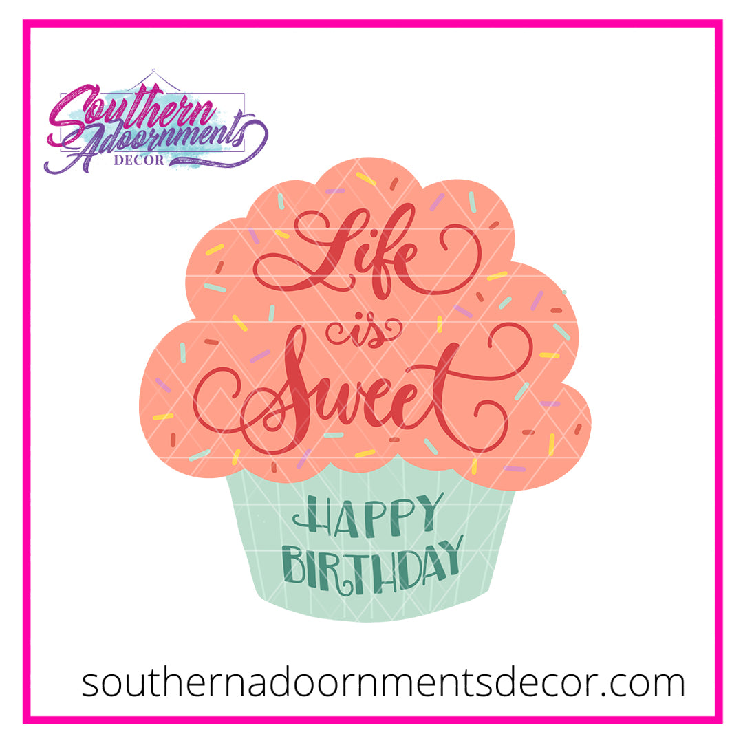 Life is Sweet Cupcake Blank