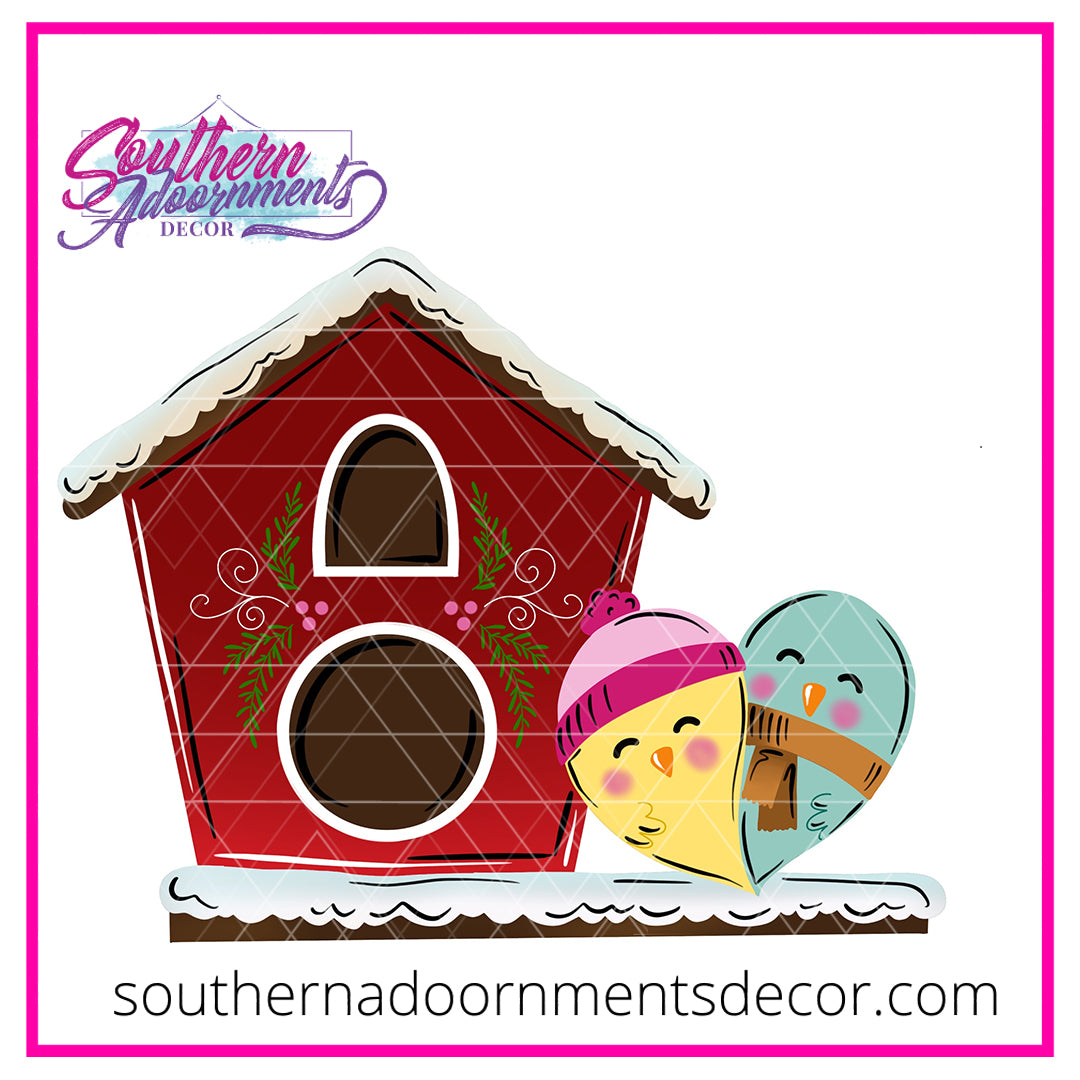 Lovebirds with House Blank