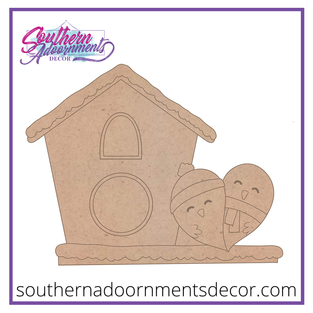 Lovebirds with House Blank