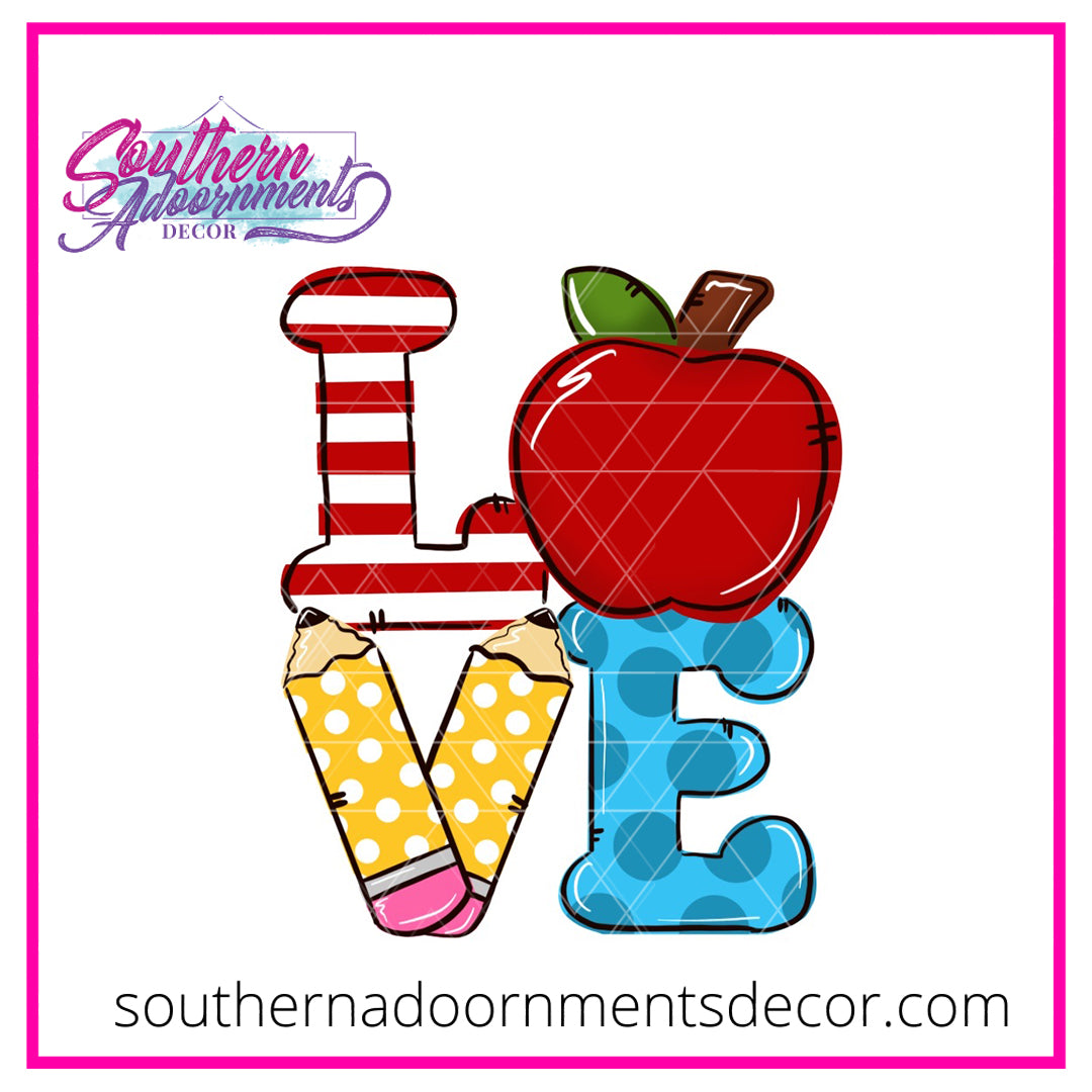 LOVE Teaching Wooden Blank