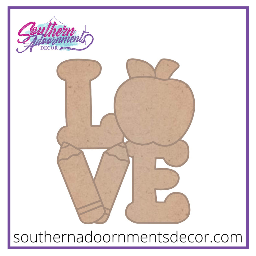 LOVE Teaching Wooden Blank
