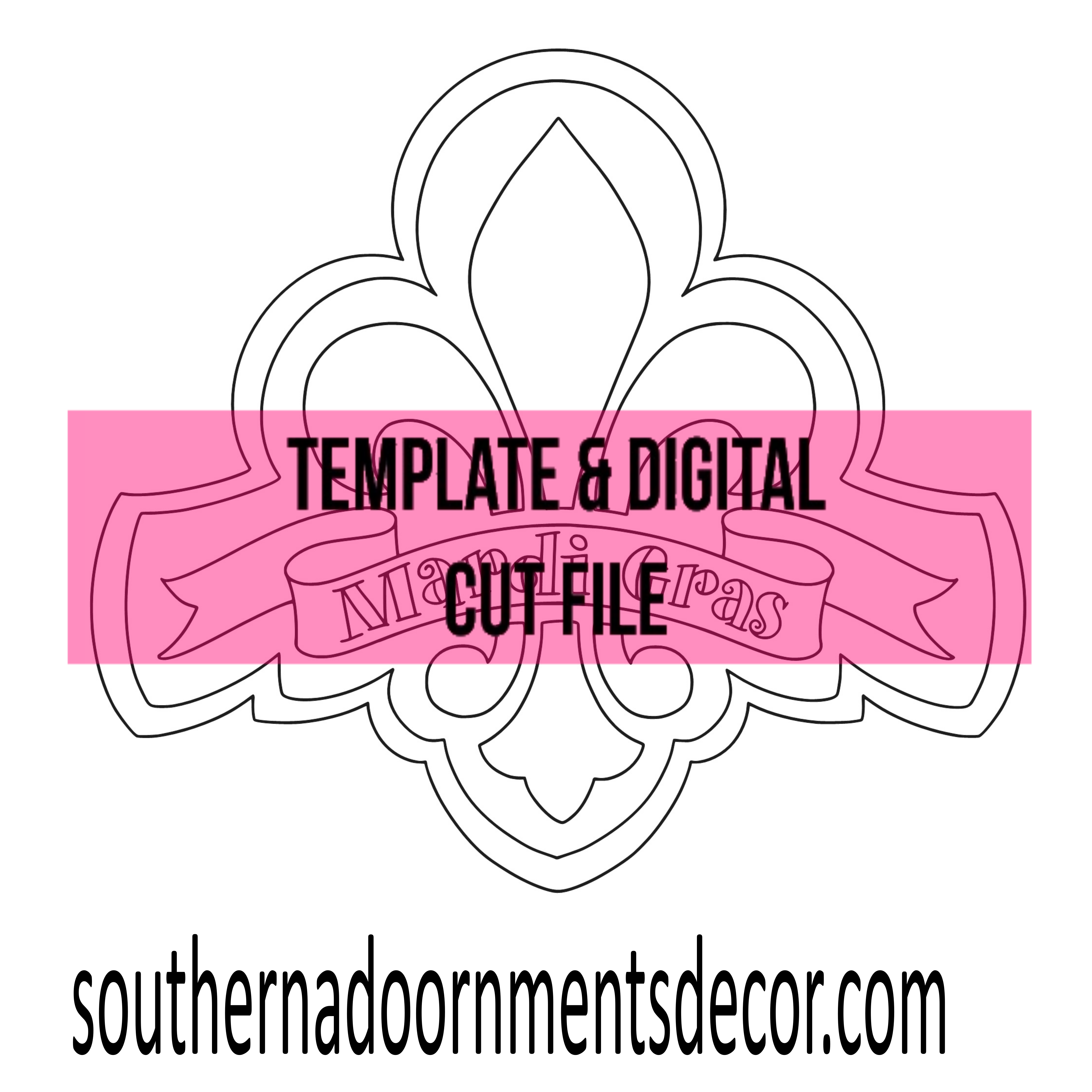 Mardi Gras Template & Digital Cut File