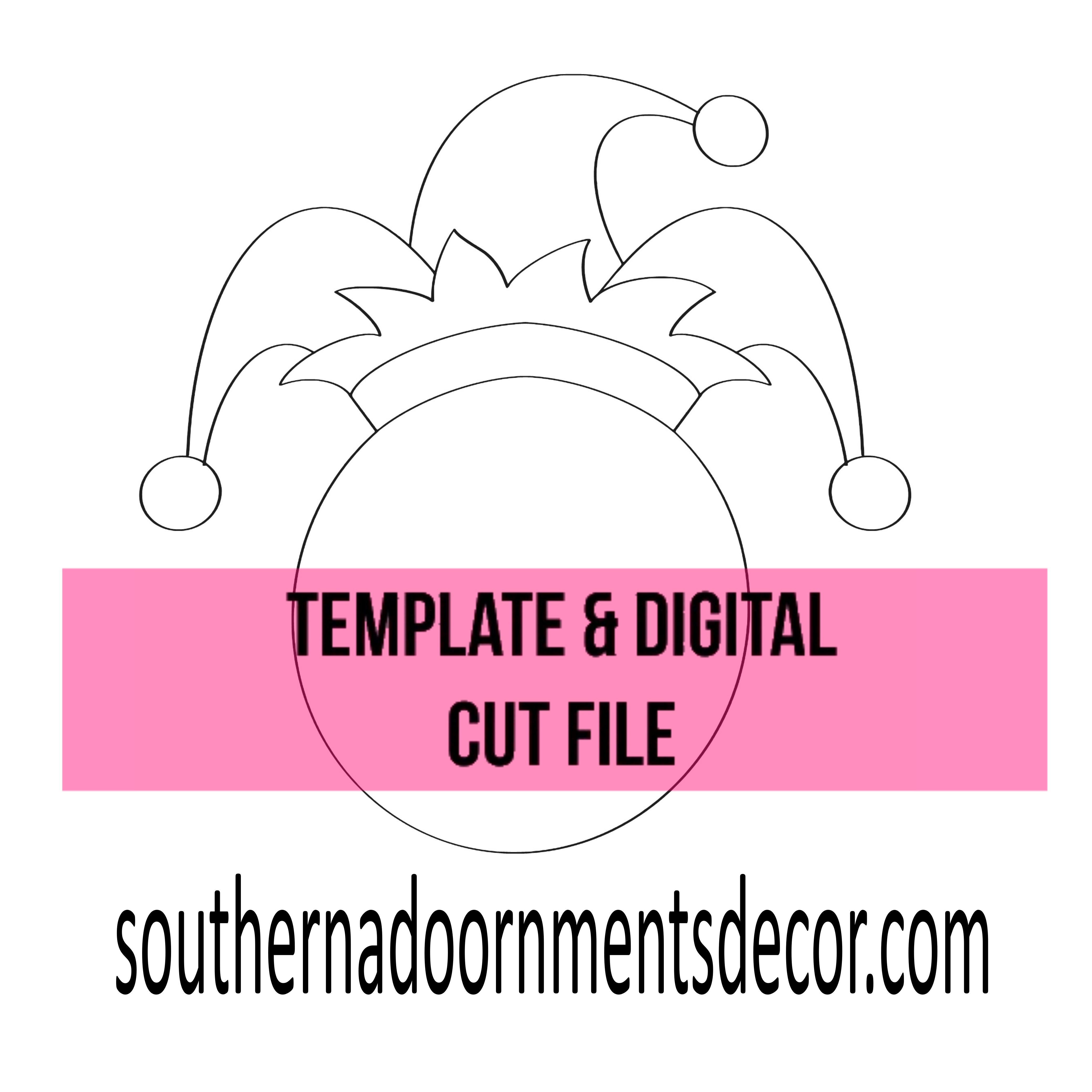 Mardi Gras Circle Template & Digital Cut File