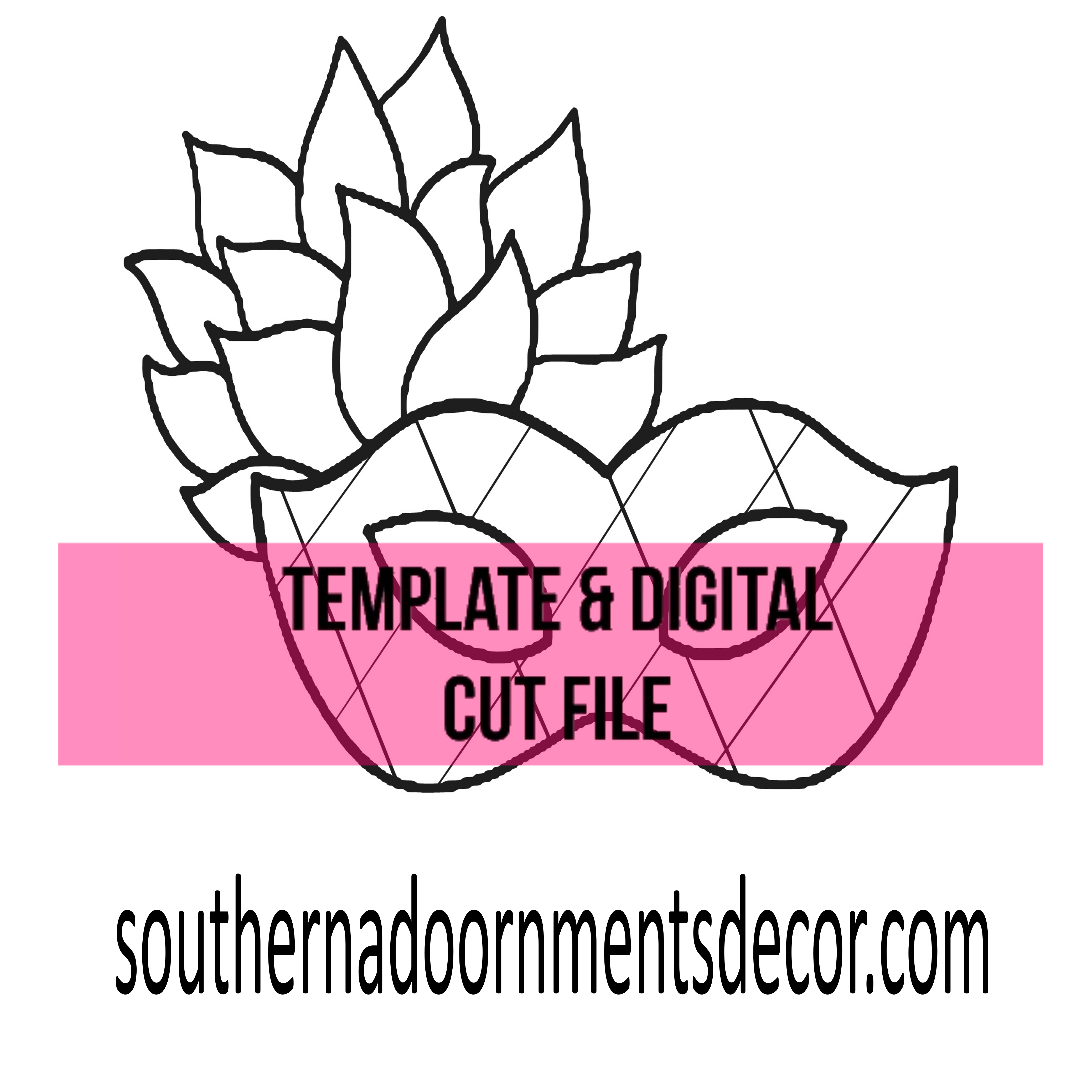 Mardi Gras Mask Template & Digital Cut File