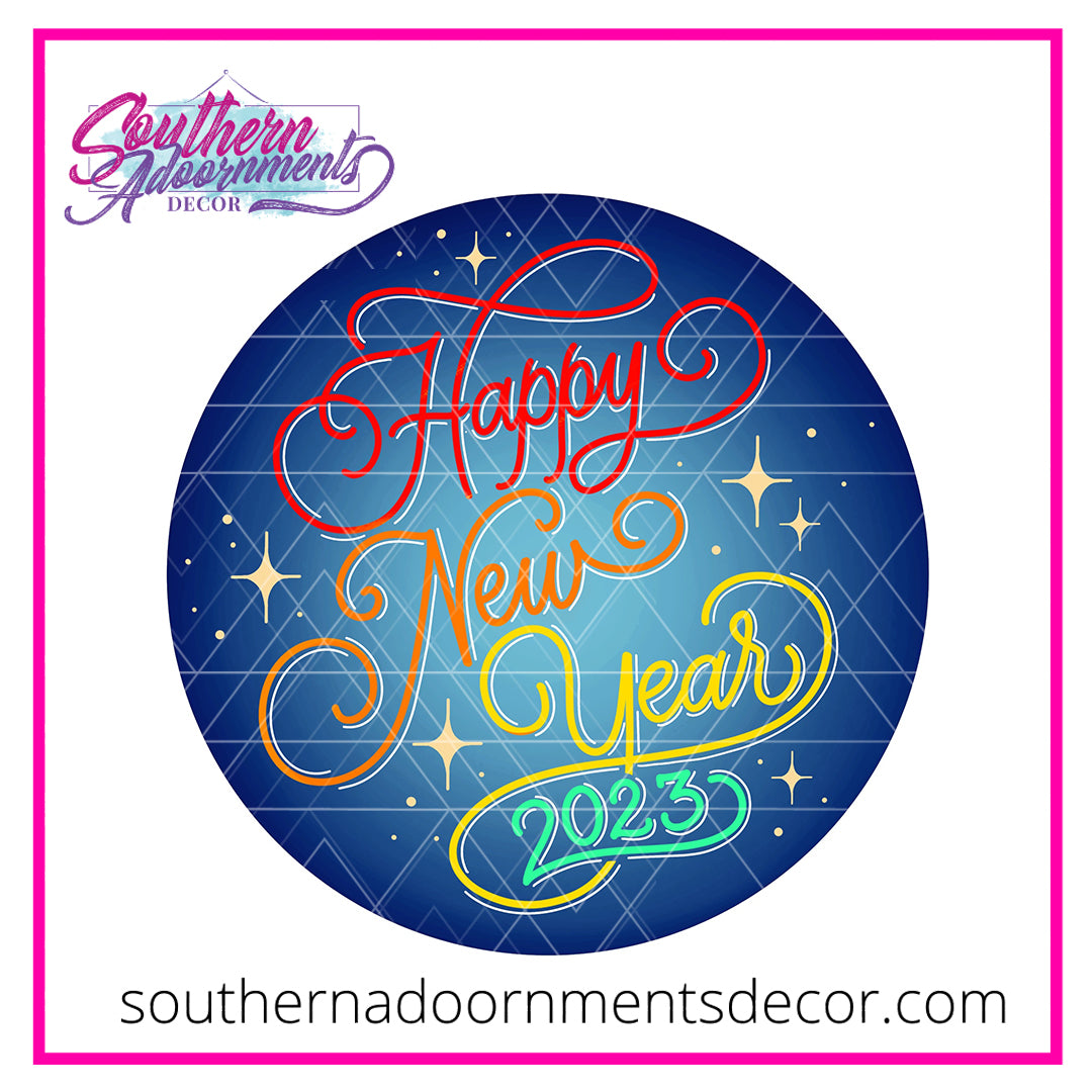 Neon Happy New Year Blank