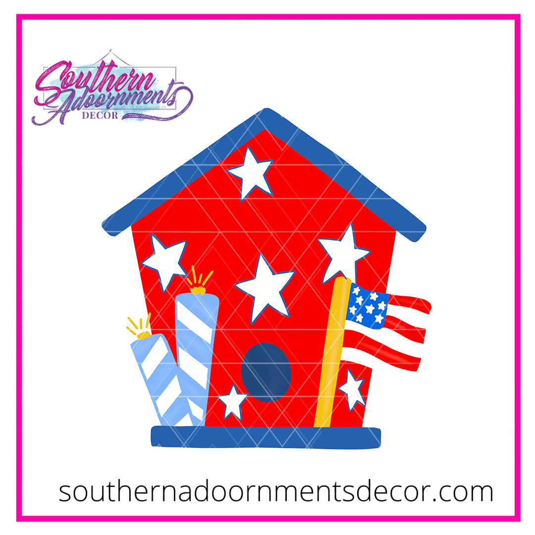 Patriotic Birdhouse Blank