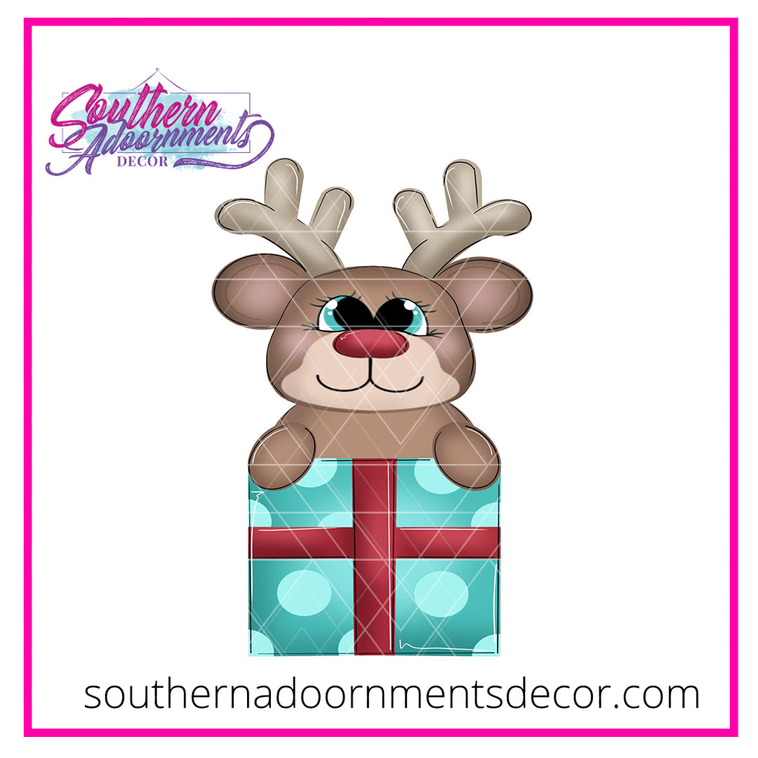 Reindeer Gift Blank