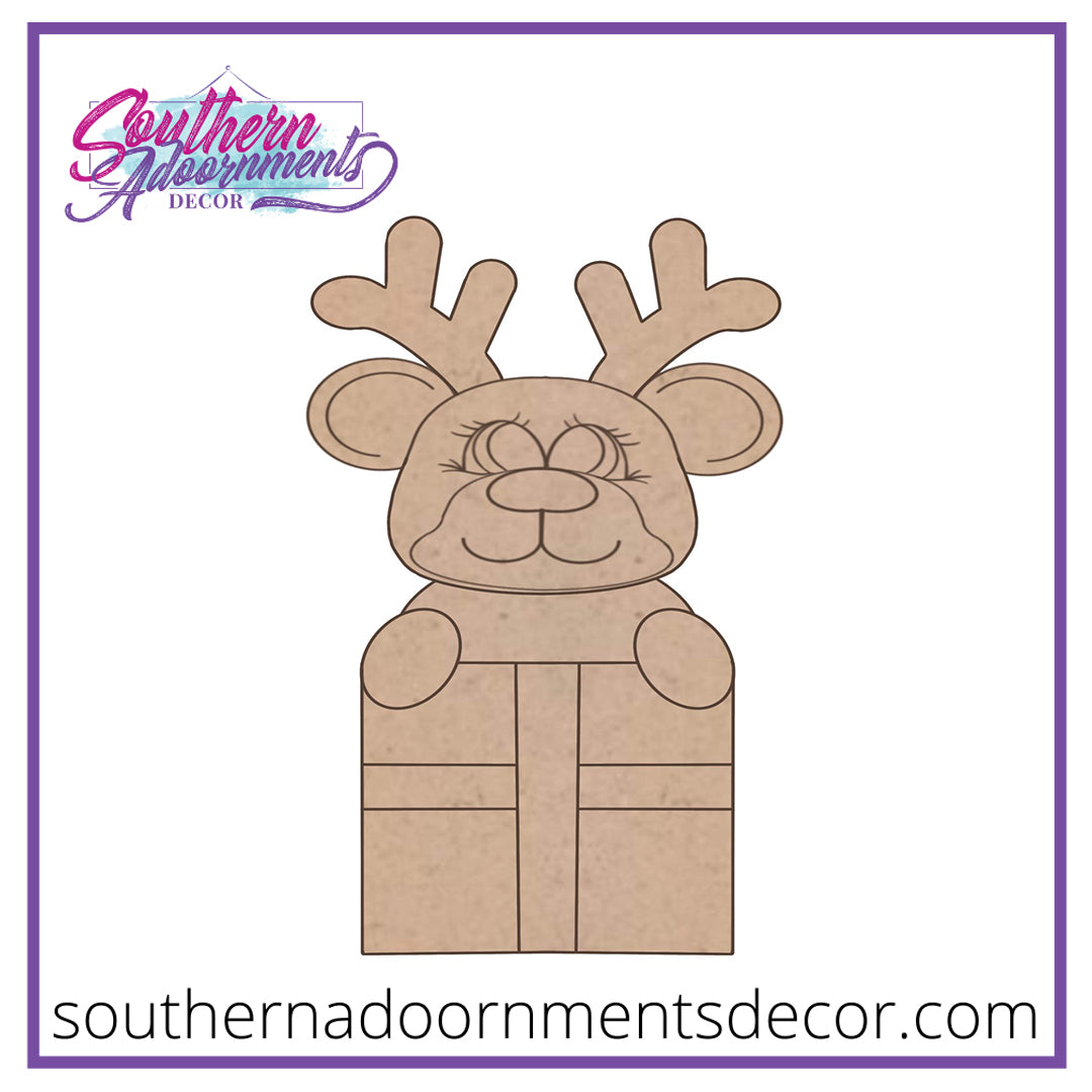 Reindeer Gift Blank