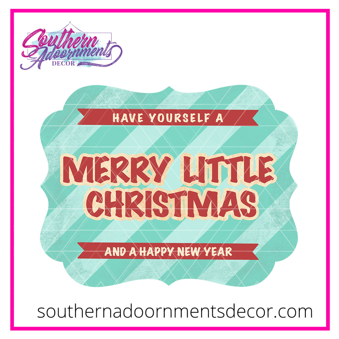 Retro Christmas Sign Blank