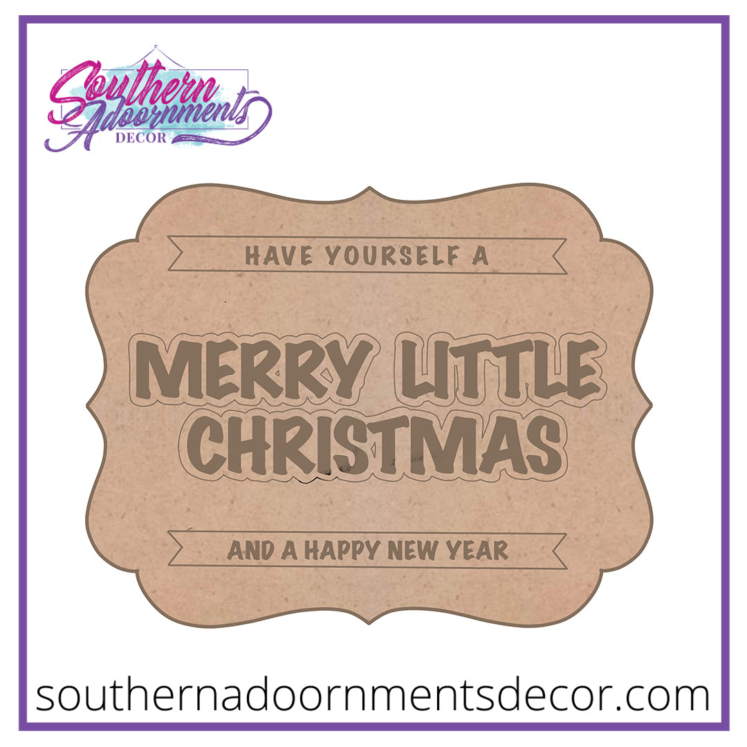 Retro Christmas Sign Blank