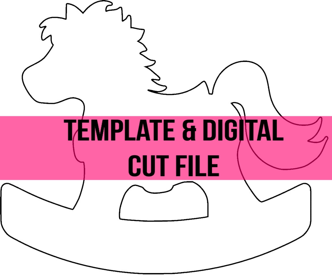 Rocking Horse Template & Digital Cut File – Southern Adoornments Decor Rocking Horse Template & Digital Cut File – Southern Adoornments Decor