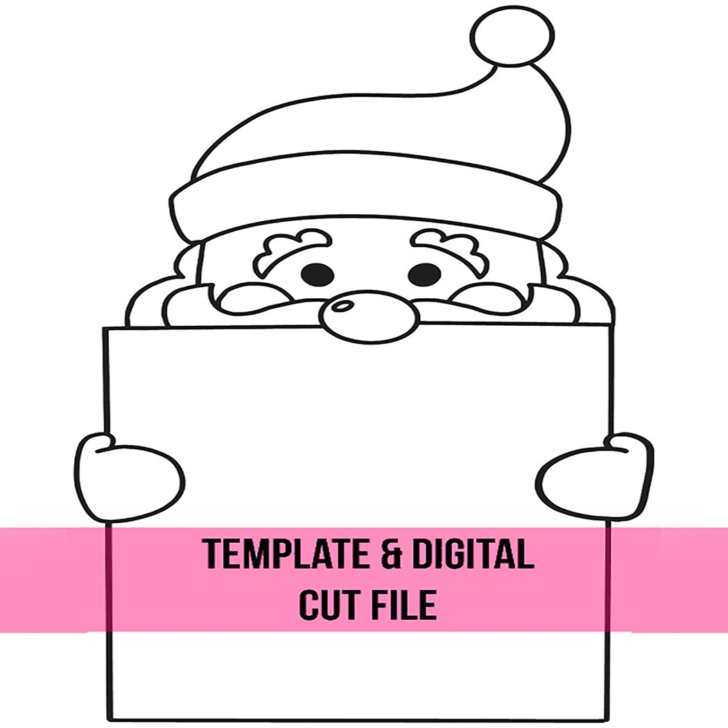 Santa Stop Here Sign Template & Digital Cut File